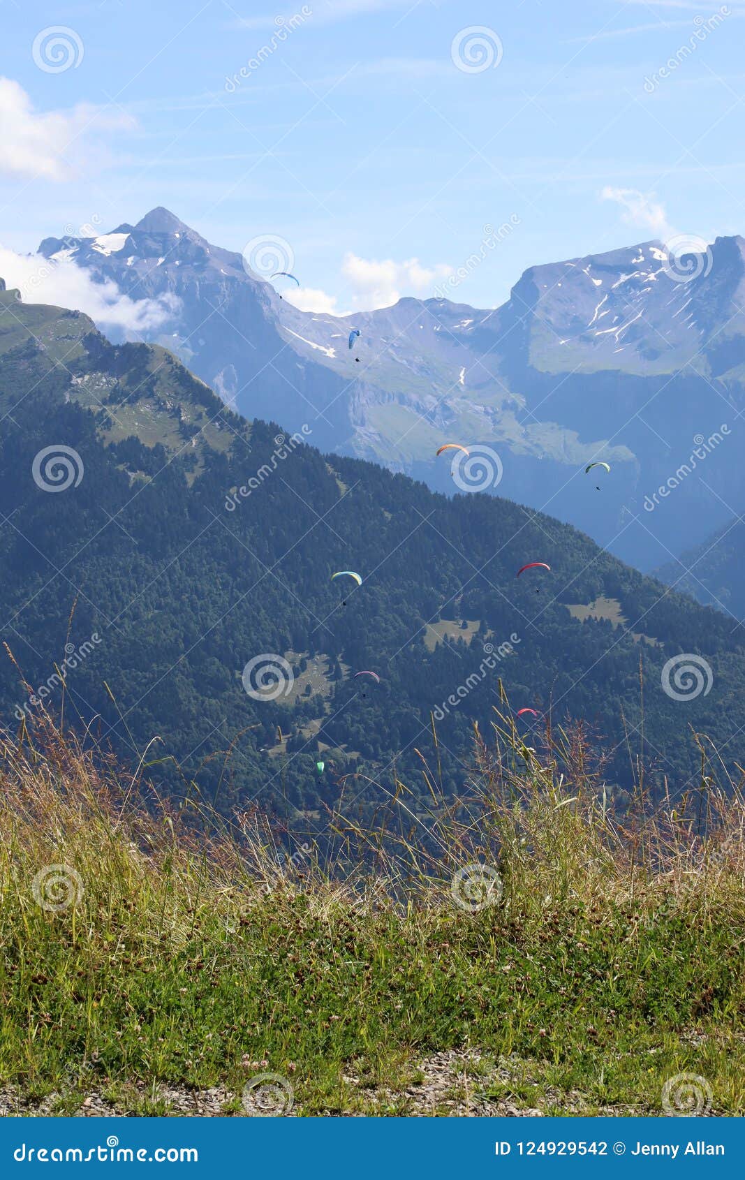 paragliding in samoens, french alps