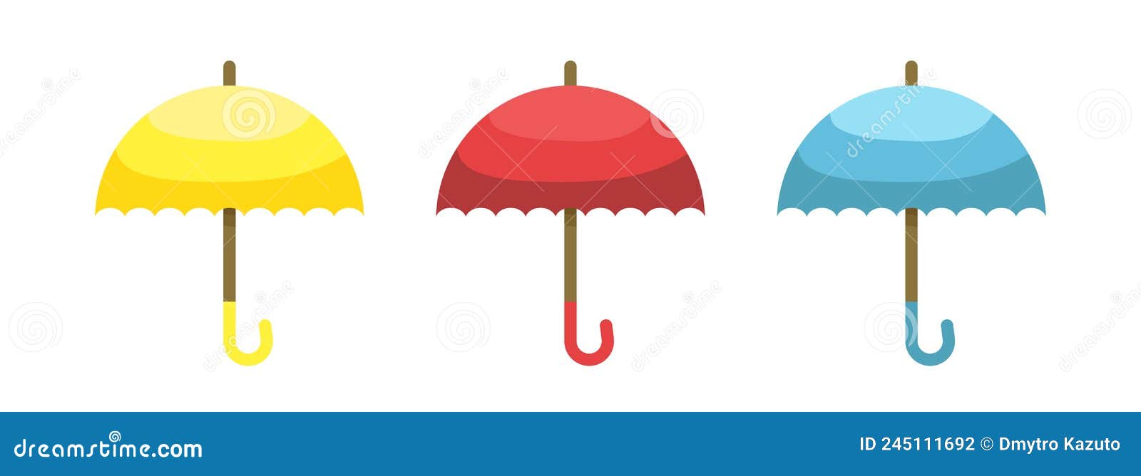 Paraguas De Dibujos Animados Planos. Conjunto De Paraguas Amarillo Rojo Y Azul Mate. Clipart Vector Aislado En Fondo Blanco. Ilustración del Vector - Ilustración de conjunto, plano: 245111692 Paraguas De Dibujos Animados Planos. Conjunto De Paraguas Amarillo Rojo Y Azul Mate. Clipart Vector Aislado En Fondo Blanco. Ilustración del Vector - Ilustración de conjunto, plano: 245111692