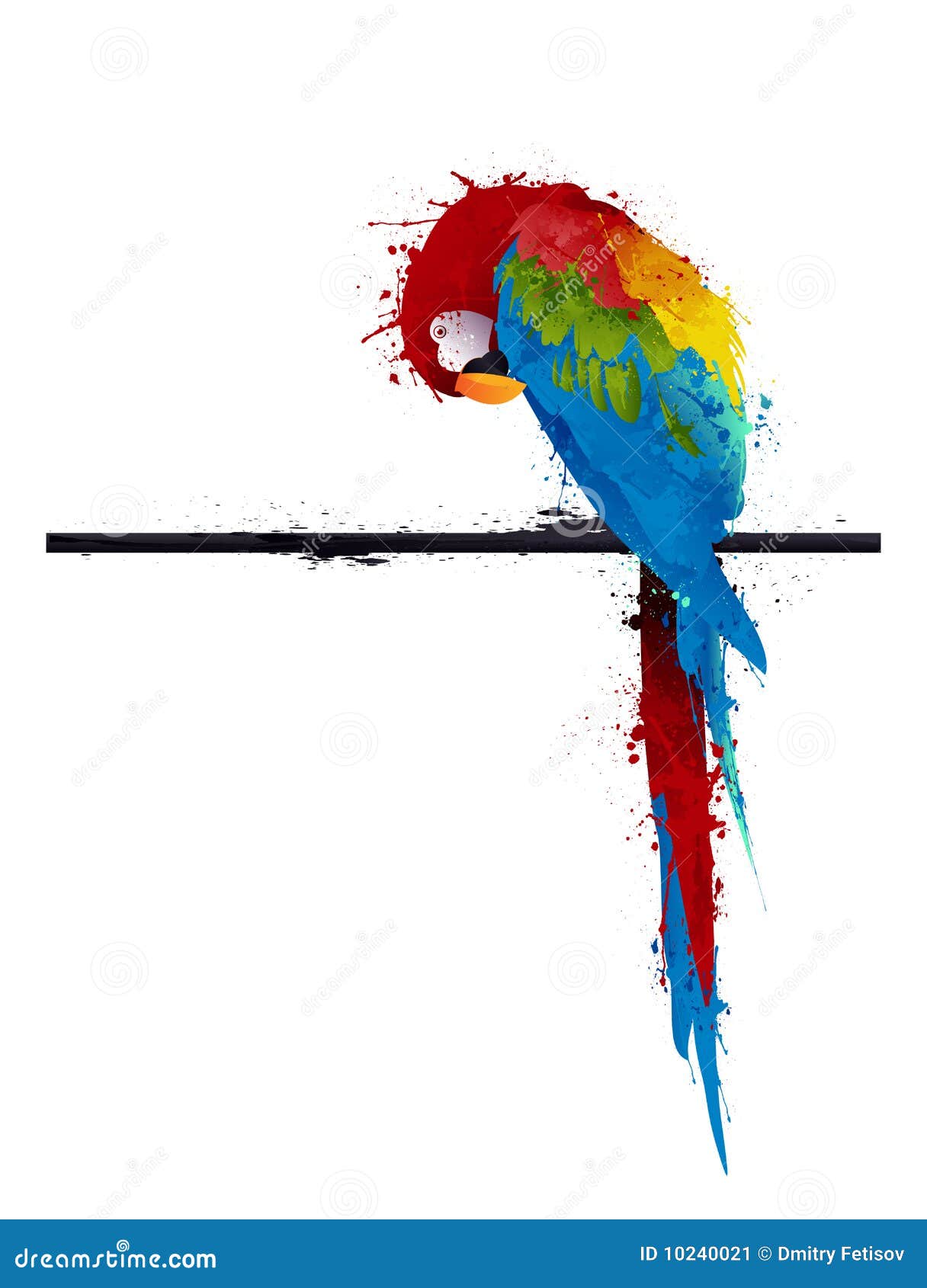 Parakeet del pappagallo graffito Libera da Diritti