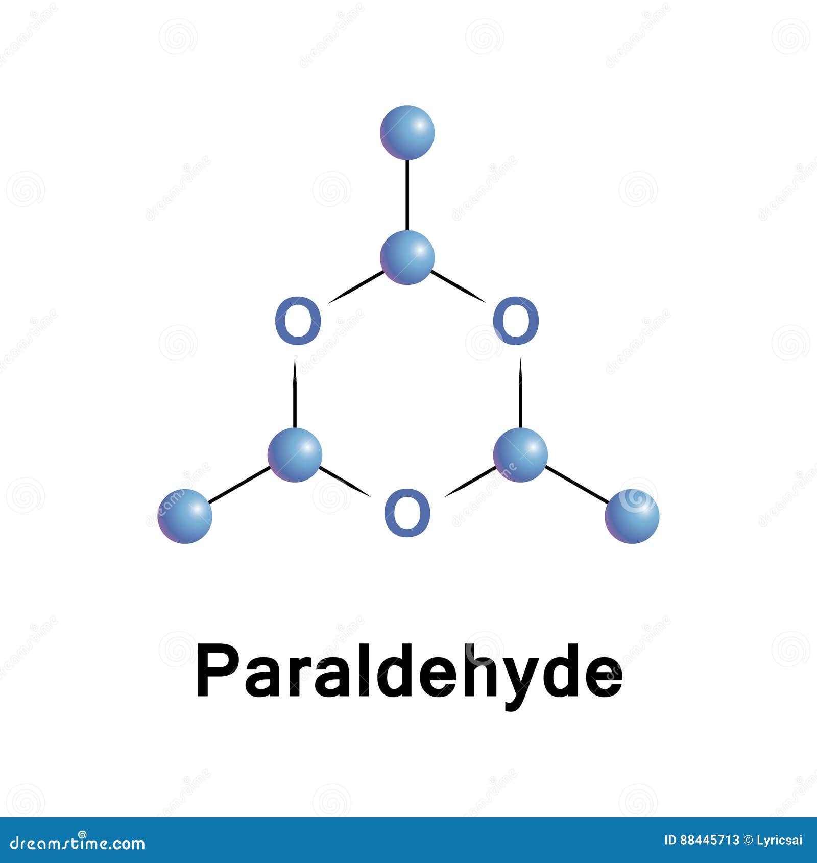 Paraldehyde is the Cyclic Trimer Stock Vector Illustration of carbon, aldehyde 88445713