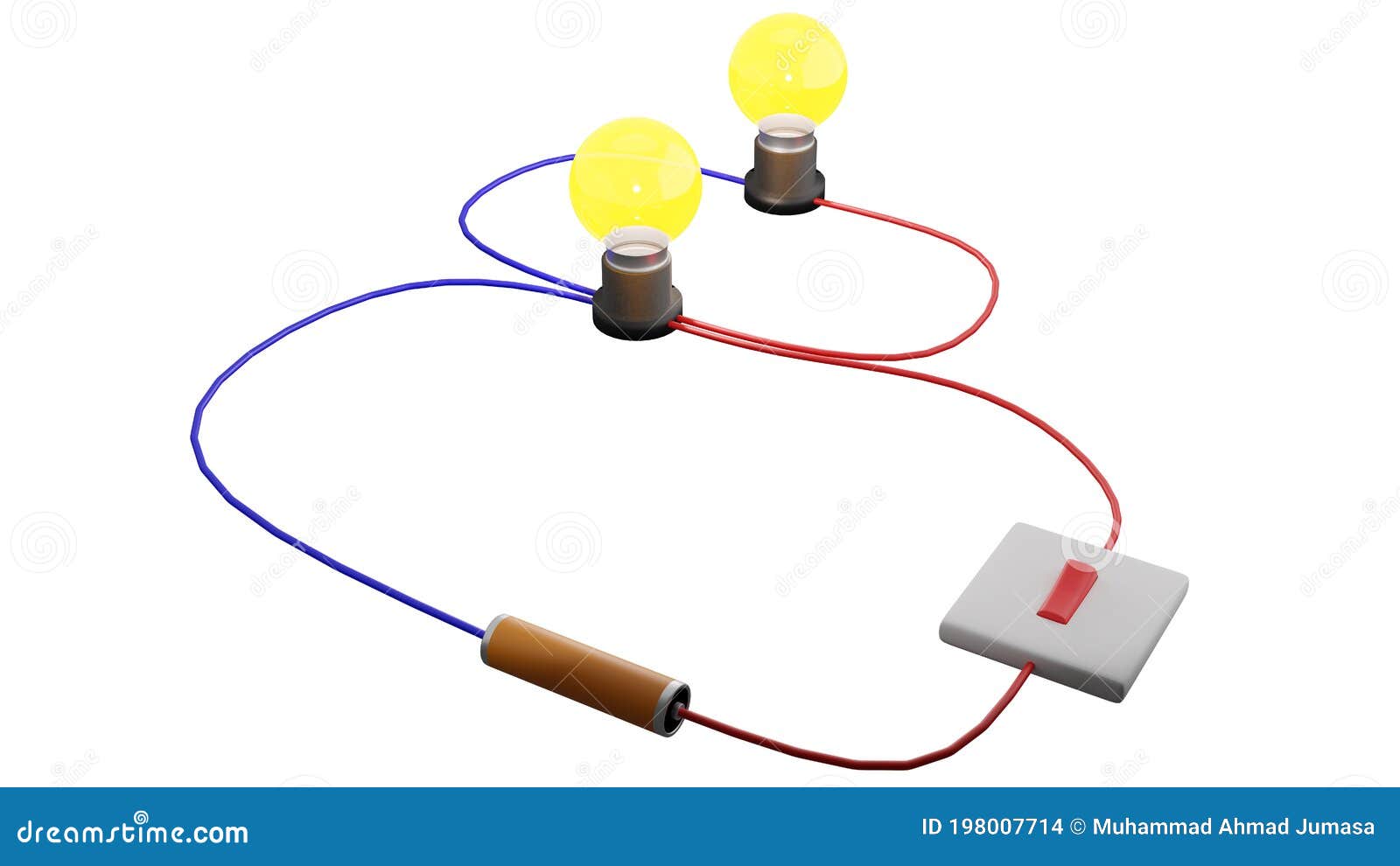 A Parallel Circuit in 3D Rendering Stock Illustration Illustration of board, education 198007714