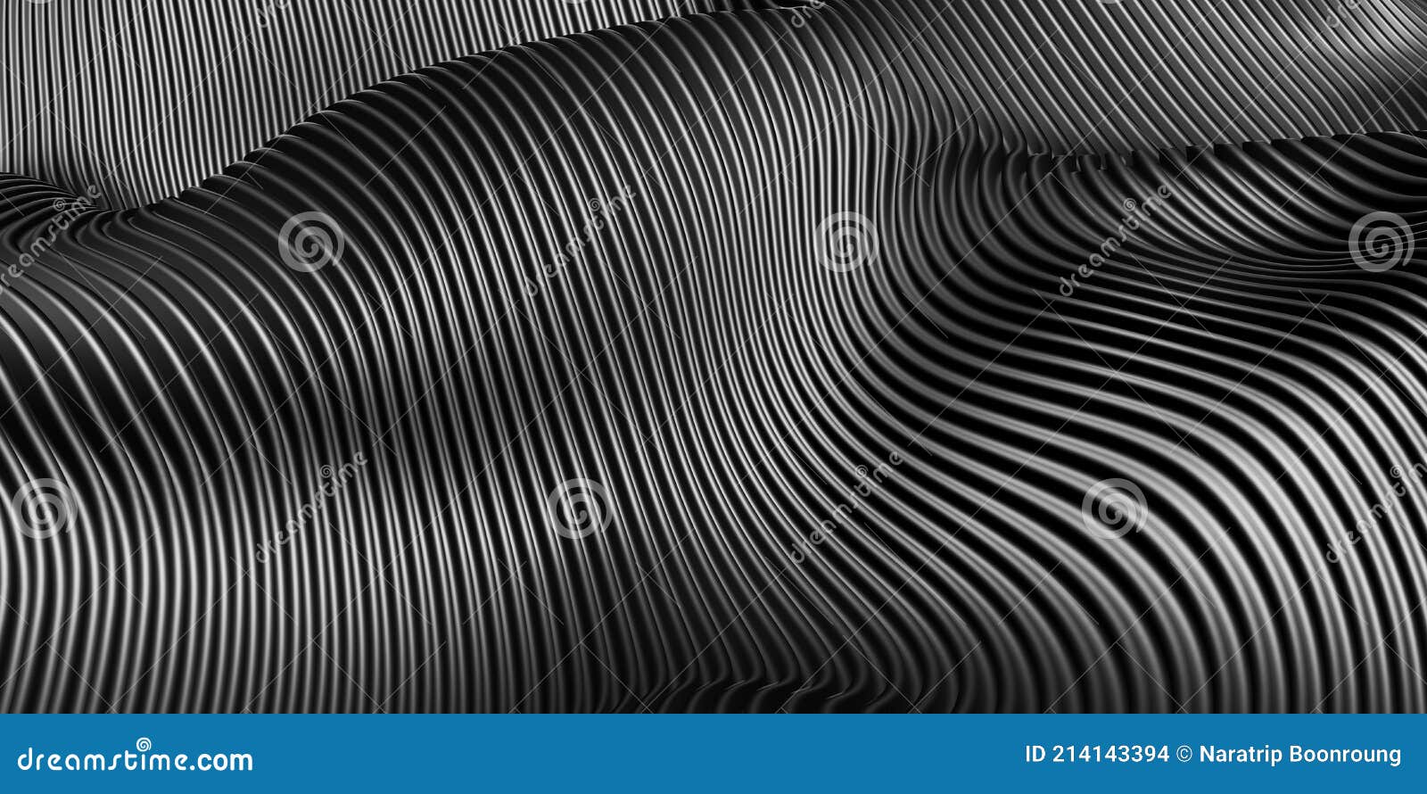 Parallel Lines Distorted Shape Curve Plastic Tube Surface Modern