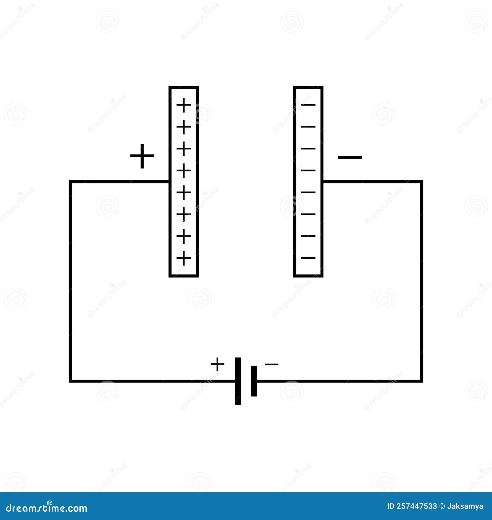 parallel plate capacitor in circuit.