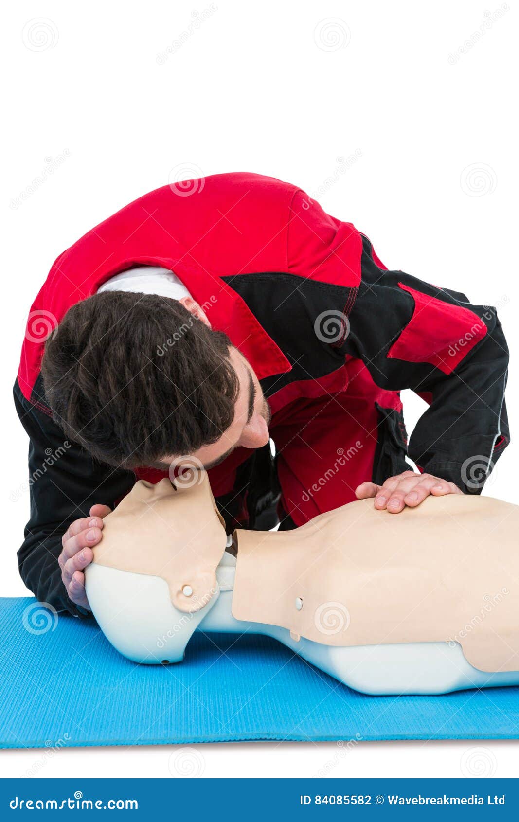 Paramedic Practising Resuscitation On Dummy RoyaltyFree Stock Image