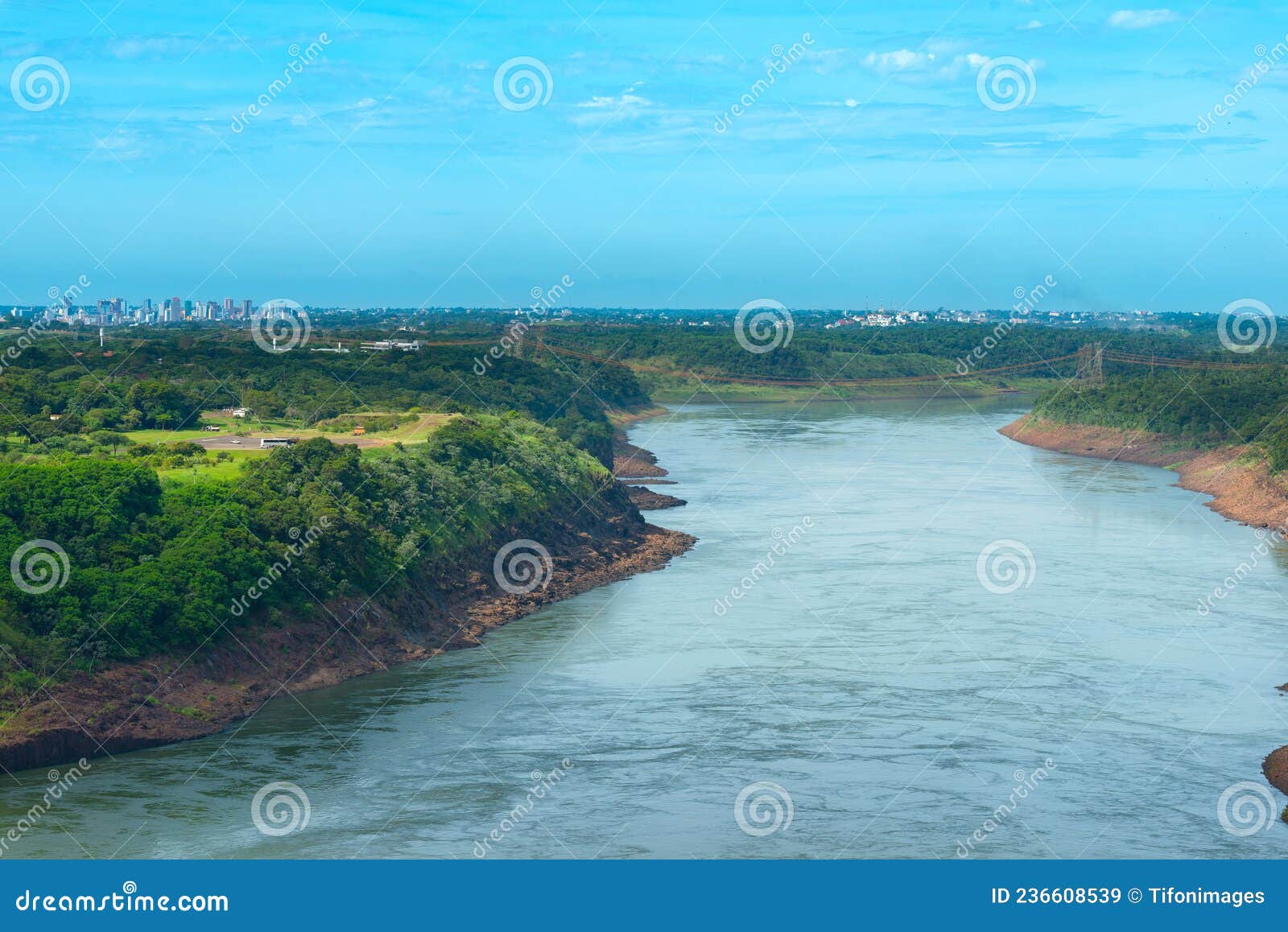 parana river and ciudad del este