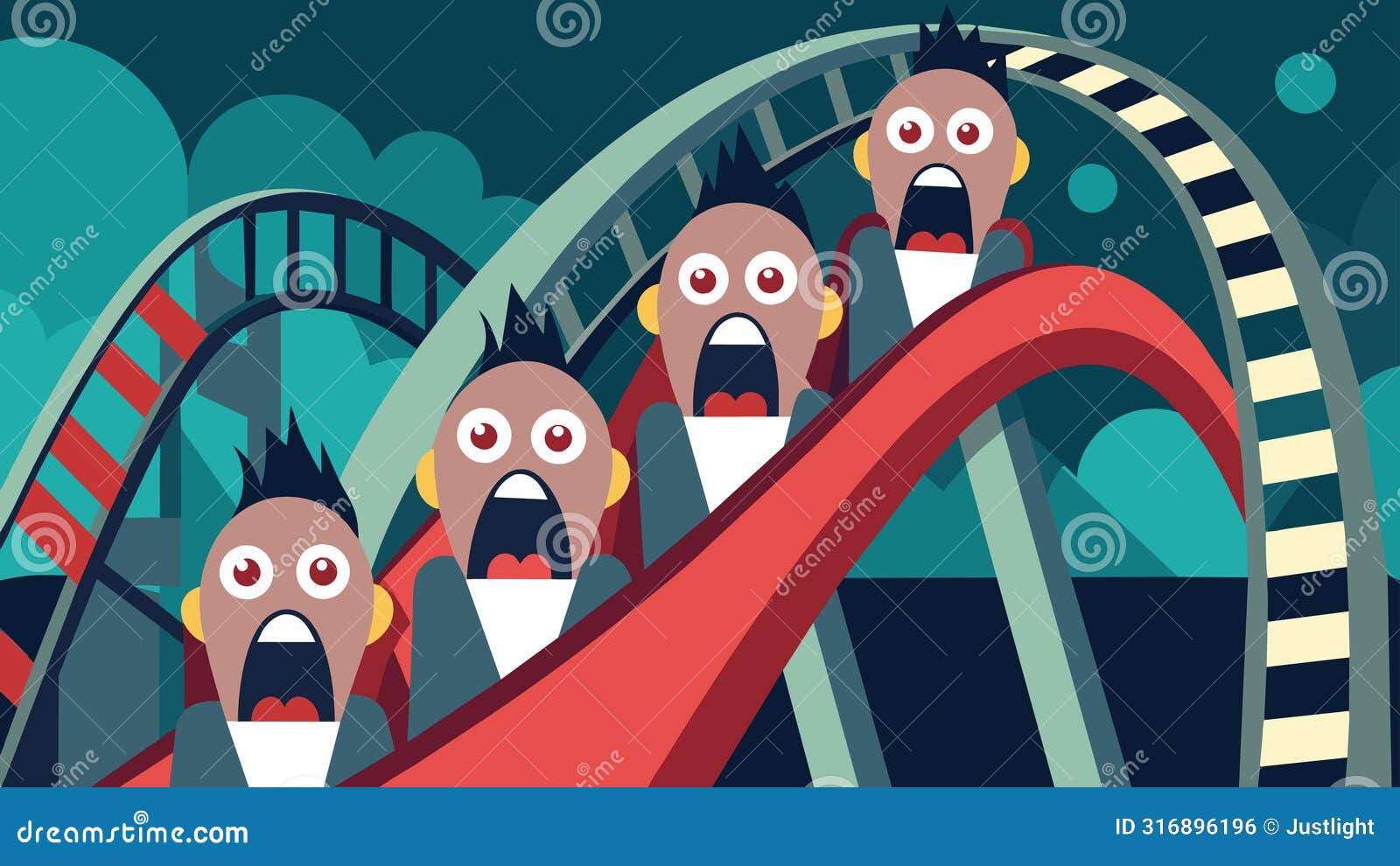 the paranoia coaster riders are sped into a roller coaster that plays on their deepest fears and insecurities causing