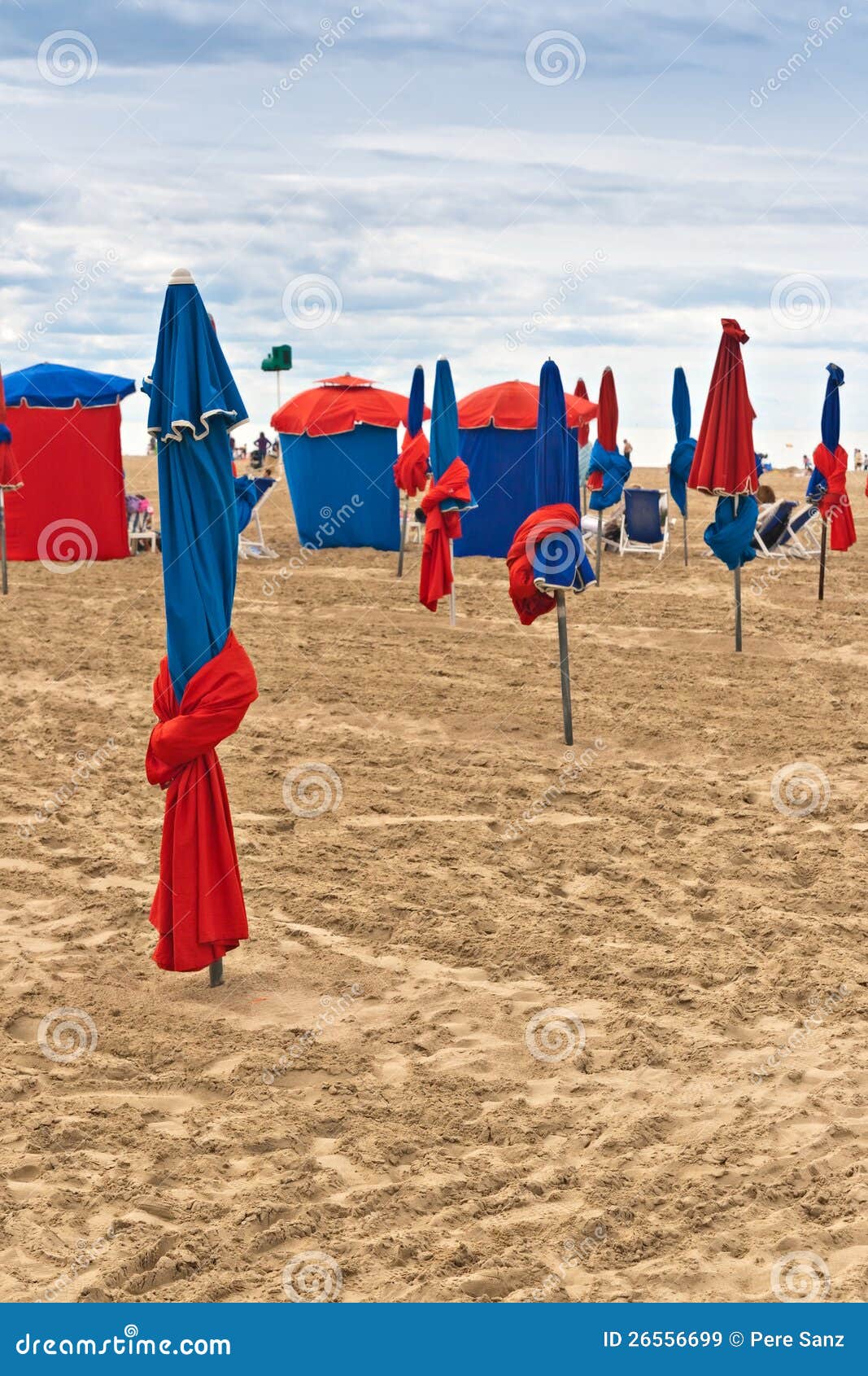 Parasols on Deauville Beach, Normandy, France