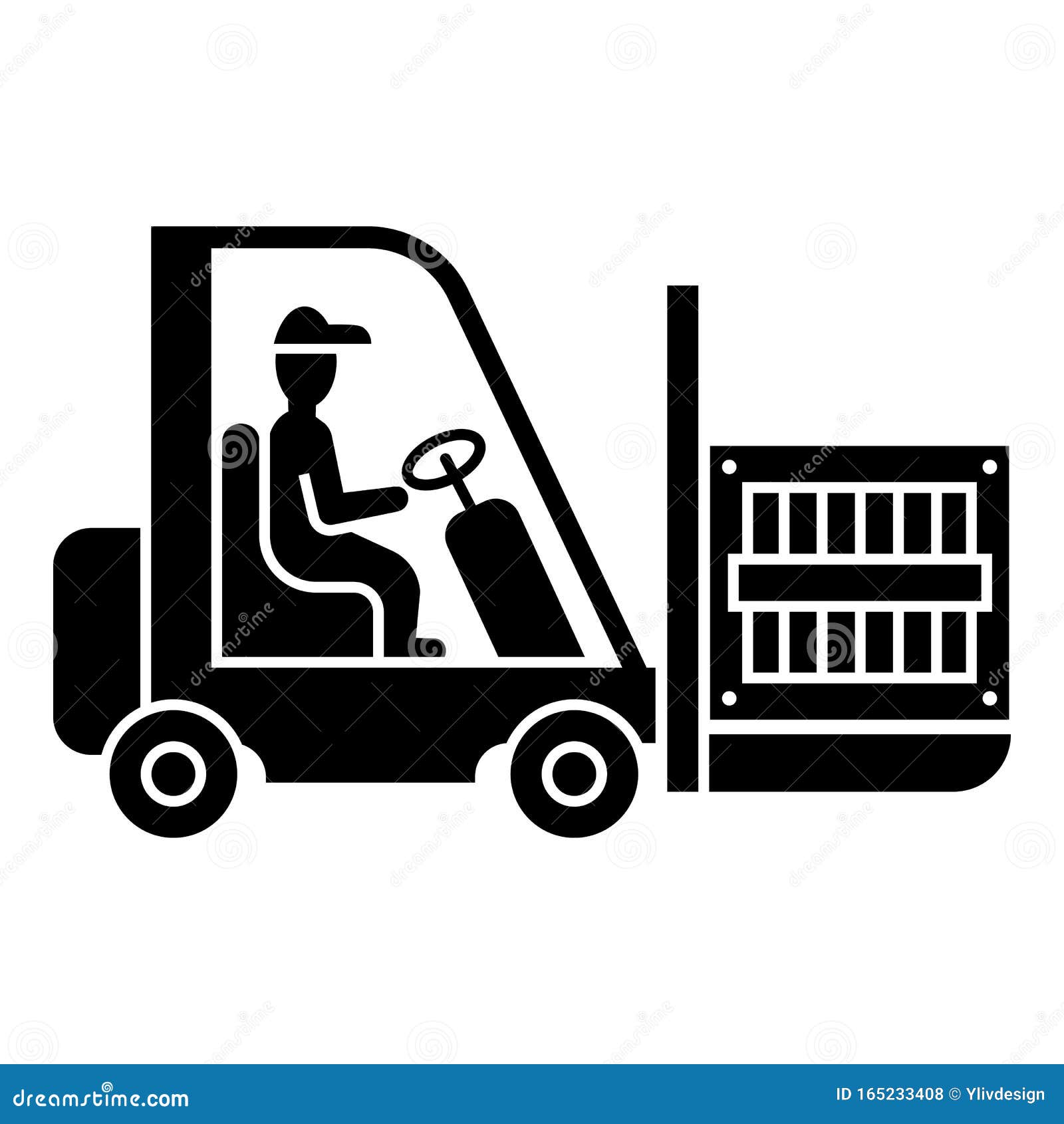 Simple Forklift Icon Stock Photography 248231810
