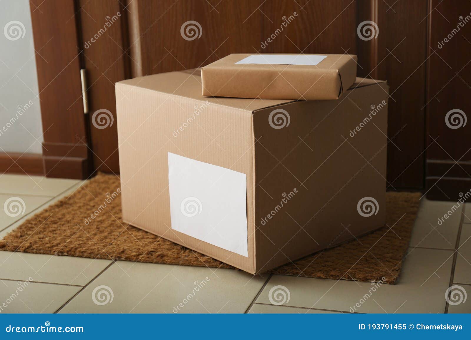 Parcels on Rug. Delivery Service Stock Image Image of indoors, copy