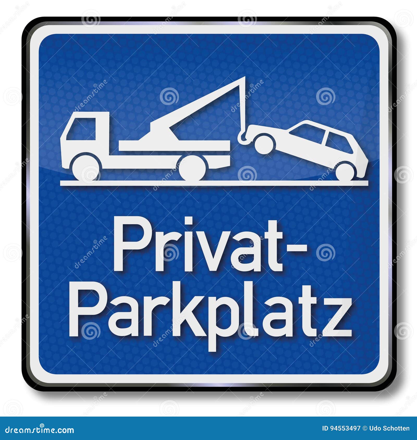 Parcheggio privato illustrazione vettoriale. Illustrazione di pagato -  94553497