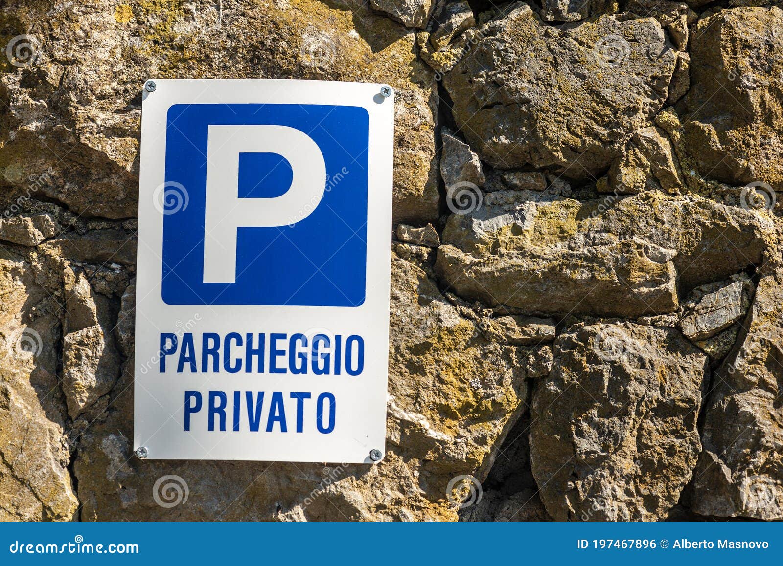 Parcheggio Privato - Private Parking Sign in Italian Language Stock Photo -  Image of message, parking: 197467896