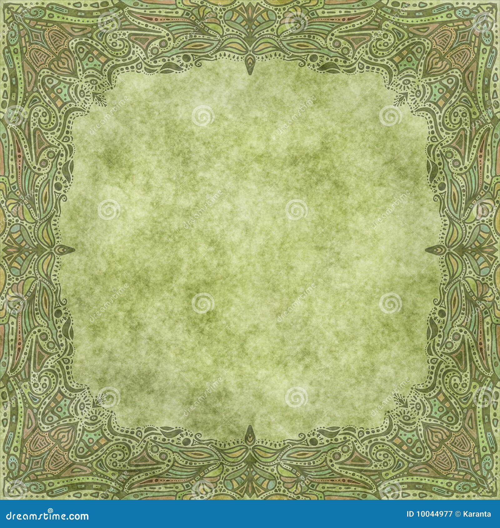 Parchment with Decorative Border Stock Illustration Illustration of