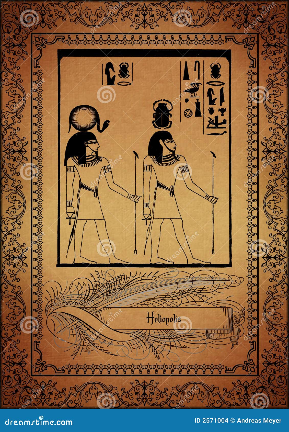 ParchmentEgyptian stock illustration. Illustration of deco 2571004