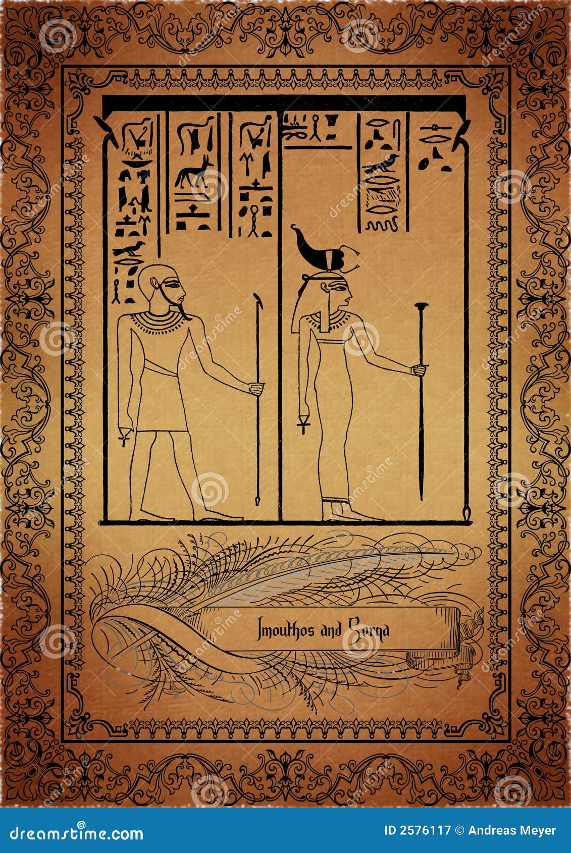 ParchmentEgyptian stock illustration. Illustration of icon 2576117