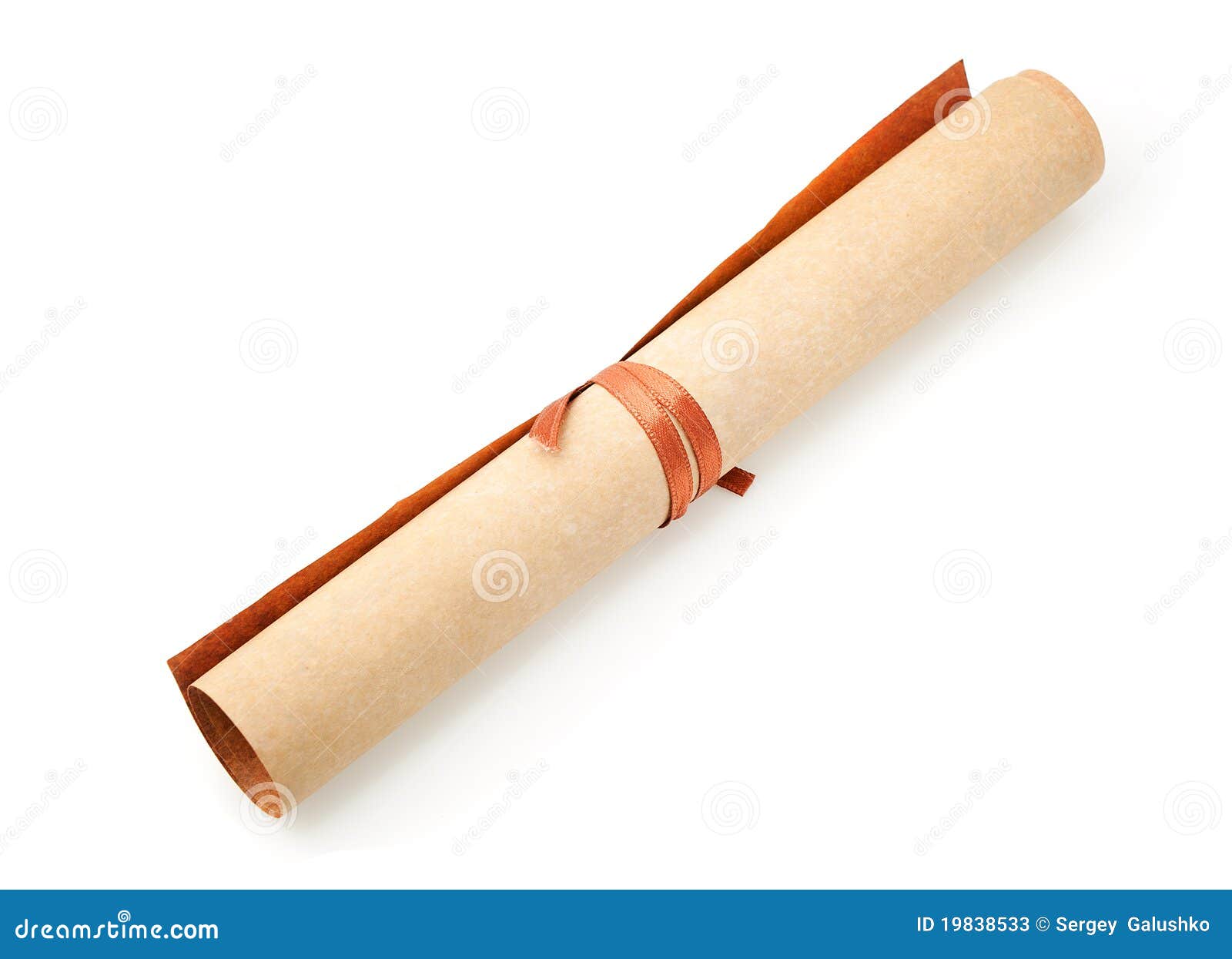 Parchment roll stock image. Image of object, document - 19838533