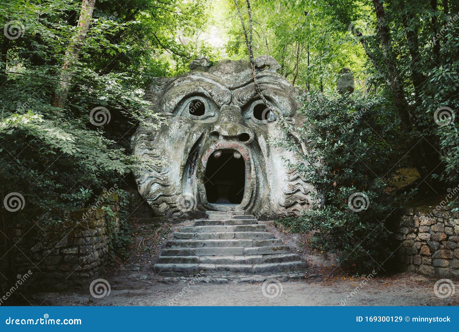 parco dei mostri park of the monsters in bomarzo, province of viterbo, lazio, italy