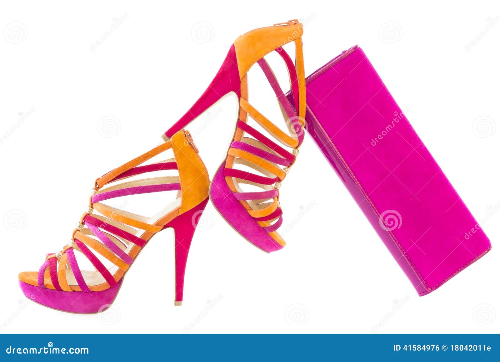 orange and pink shoes