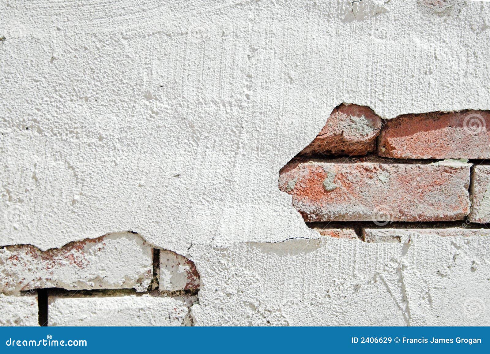 Pared De Ladrillo Con El Estuco Imagen de archivo - Imagen de línea