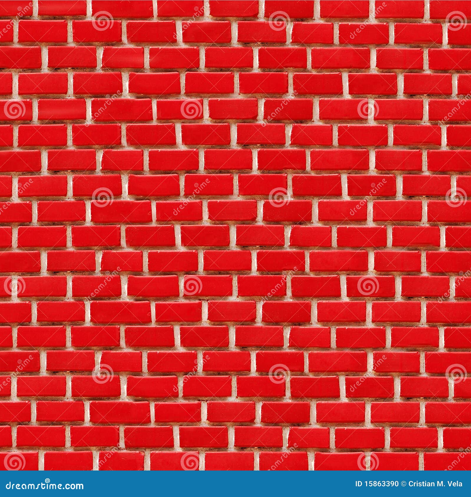 Pared de ladrillos rojos foto de archivo. Imagen de urbano - 15863390