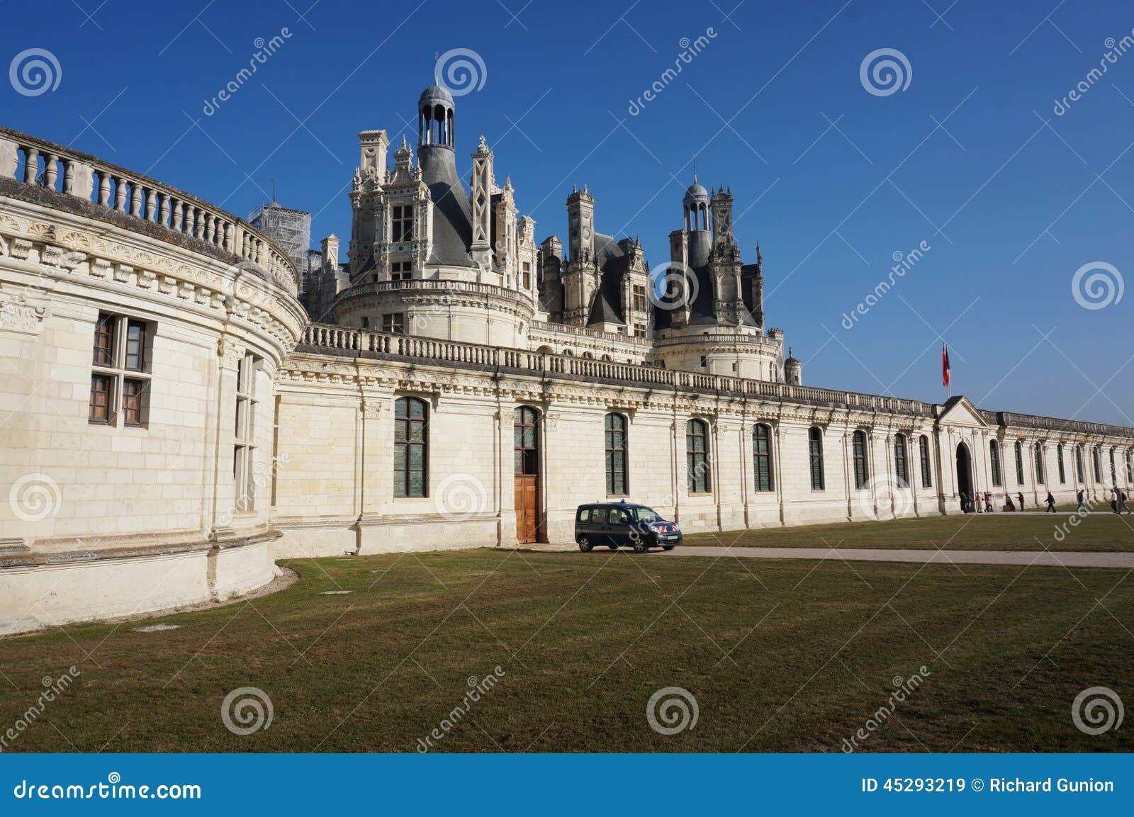 Parede Exterior Do Castelo Do Castelo De Chambord Imagem de Stock