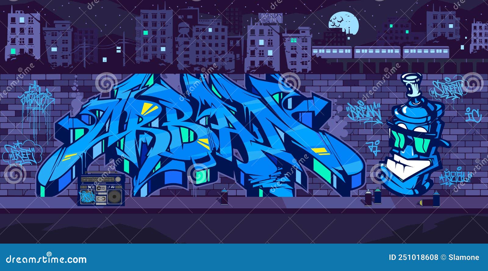 Paredes De Graffiti Urbano Con Artistas Callejeros Pintando Dibujos De