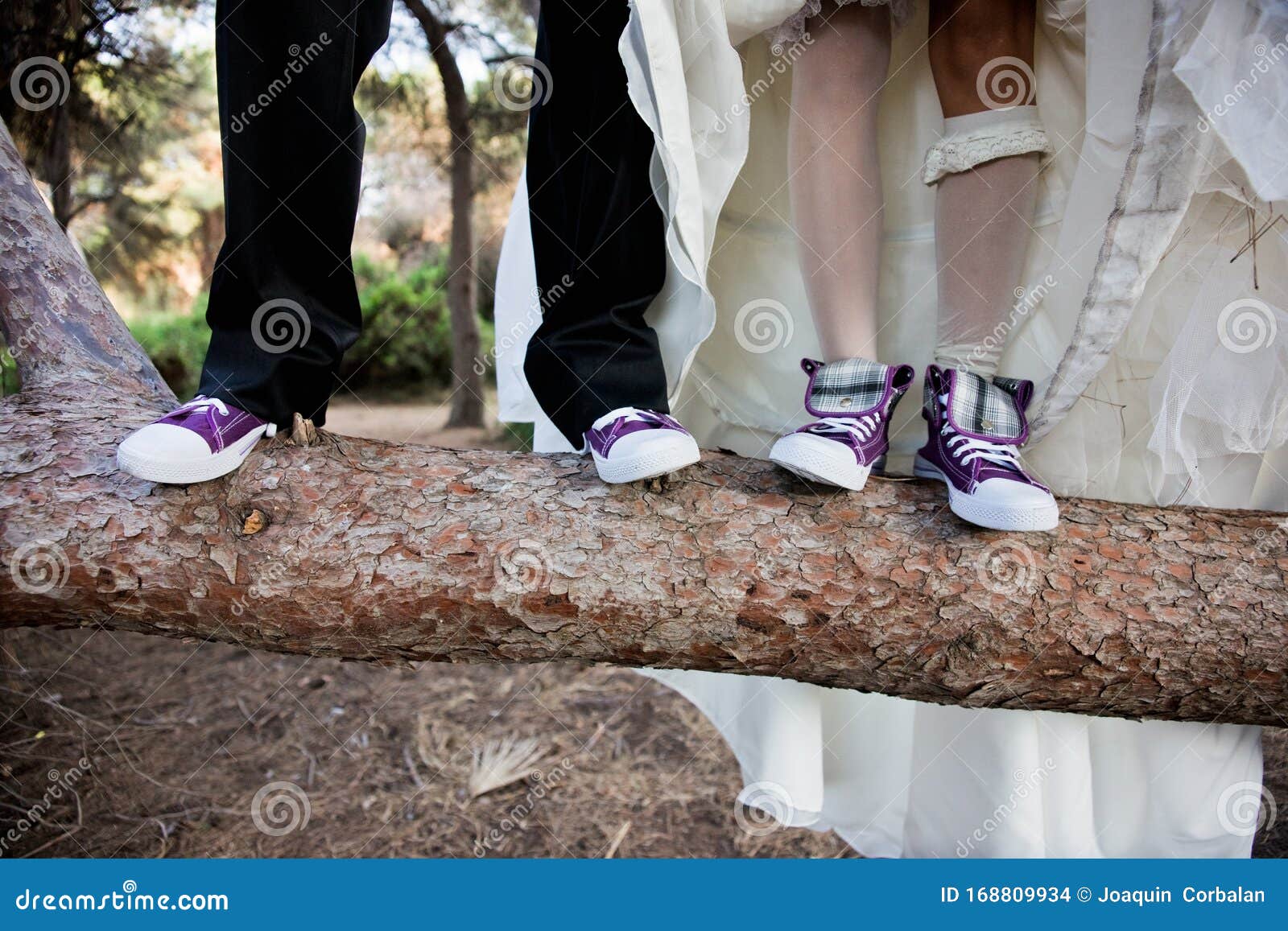 De Recién Casados Con Zapatillas De Graciosas E Foto de archivo - Imagen de dulzura, marido: