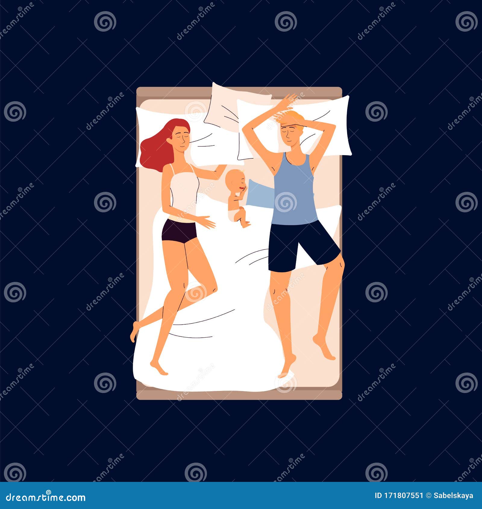 Pareja Durmiendo En Una Cama Con Un Bebe Familia De Dibujos Animados En Posiciones De Sueno Ilustracion Del Vector Ilustracion De Coloque Retroceder Pareja Durmiendo En Una Cama Con Un Bebe Familia De Dibujos Animados En Posiciones De Sueno Ilustracion Del Vector Ilustracion De Coloque Retroceder