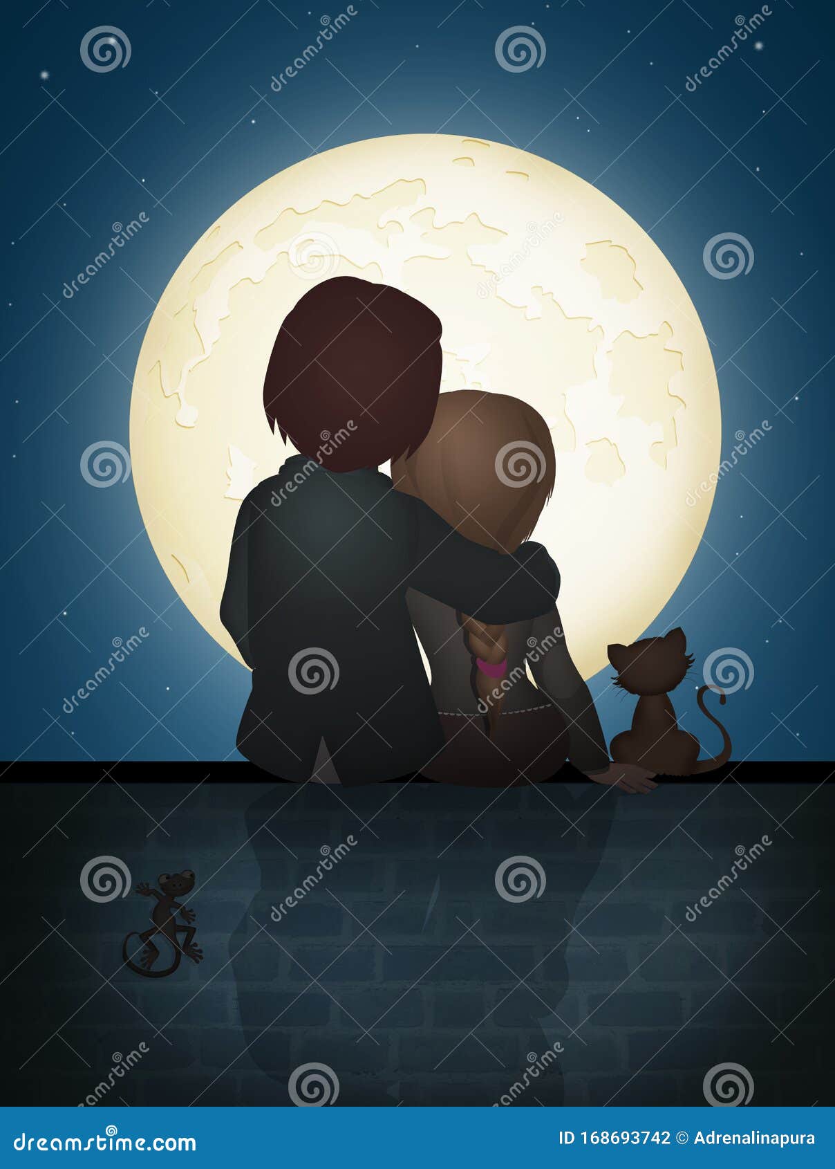 Pareja Sentada En La Pared a La Luz De La Luna Stock de ilustración - Ilustración de ladrillo, gato: 168693742 Pareja Sentada En La Pared a La Luz De La Luna Stock de ilustración - Ilustración de ladrillo, gato: 168693742