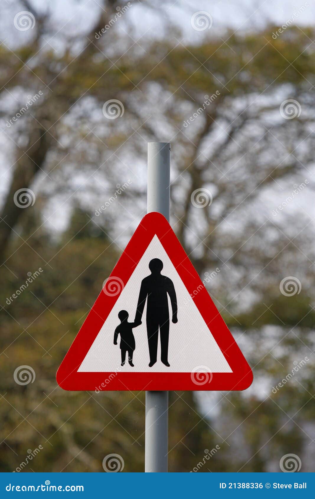 Parent and Child Road Safety Sign Stock Photo Image of symbol