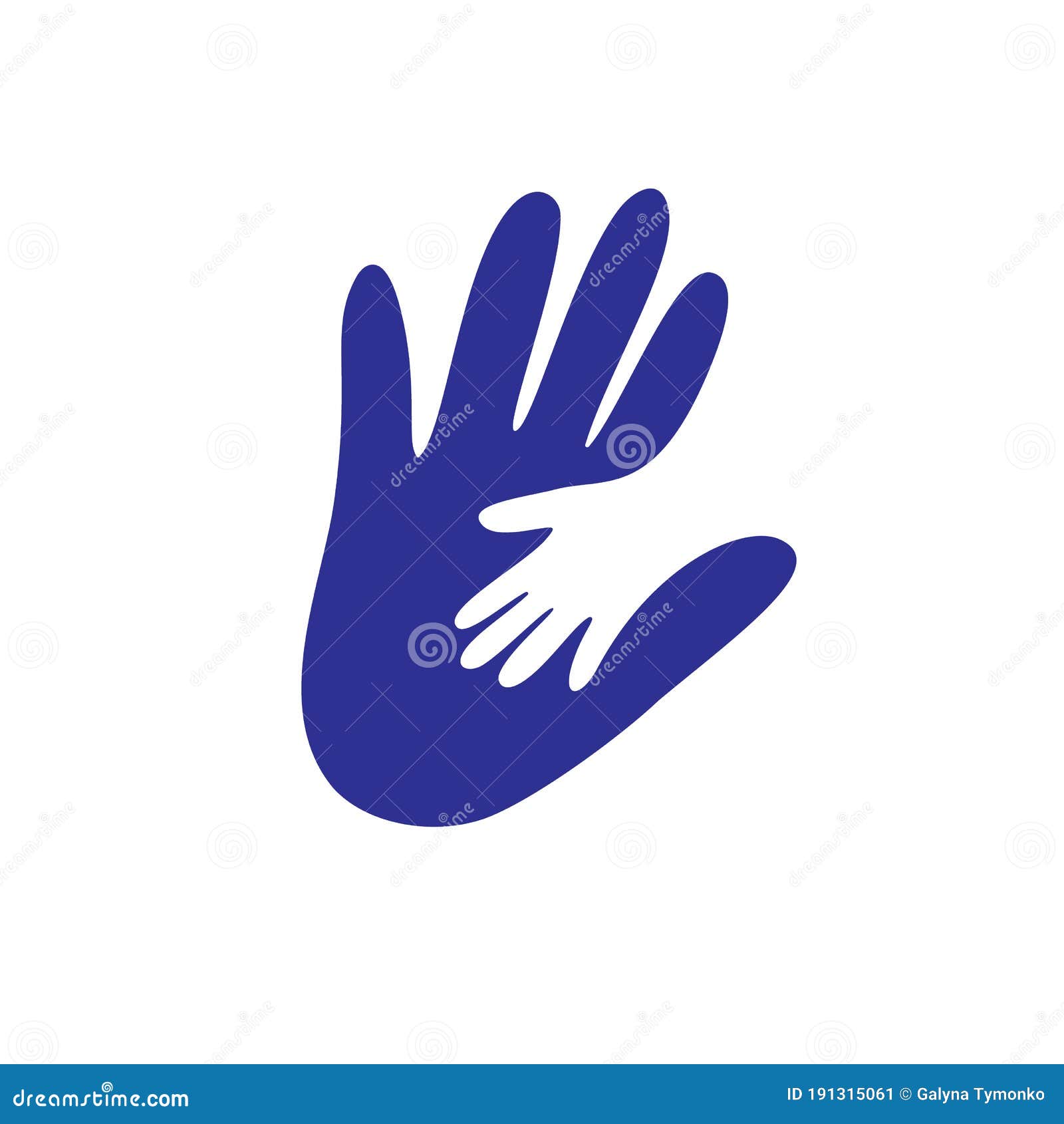 parent child s hand together logo concept vector graphic illustration shows relationship children kid 191315061