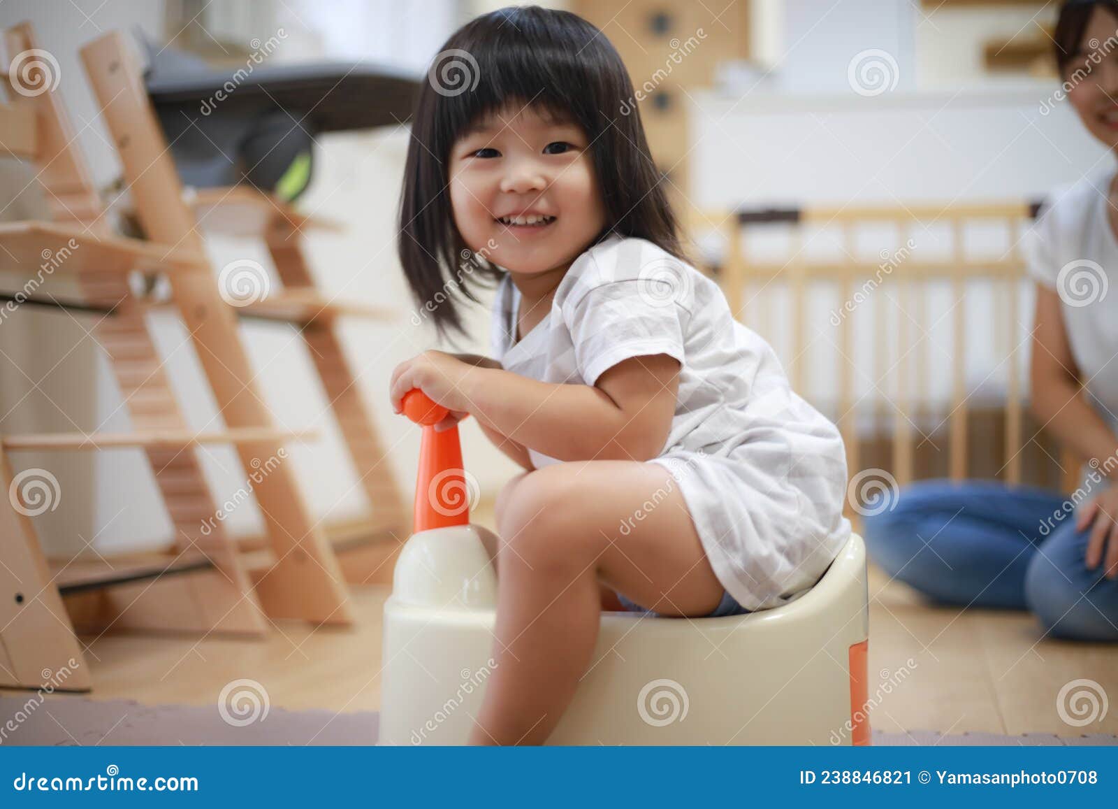 Parent and Child To Toilet Training Stock Image - Image of education ...