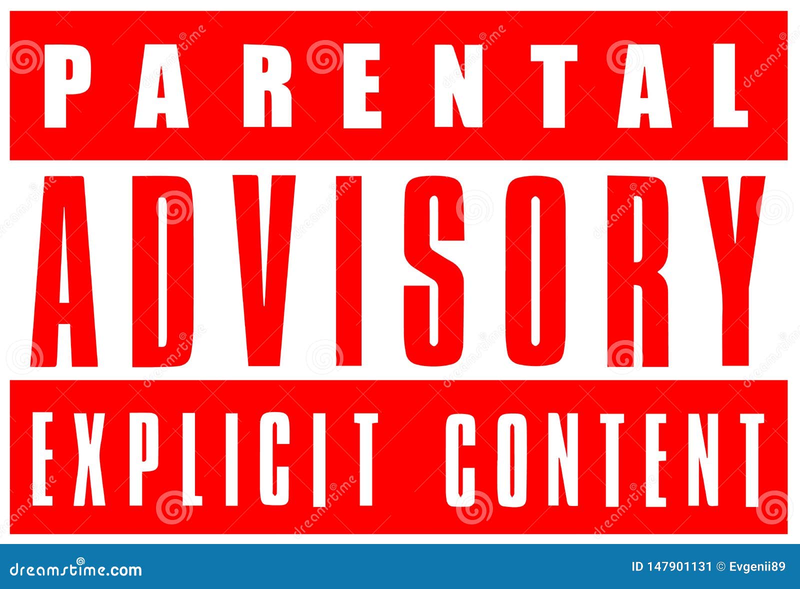 parental advisory, explicit content, red warning sign