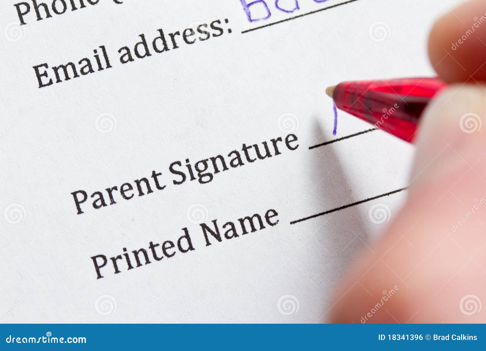 parental consent form