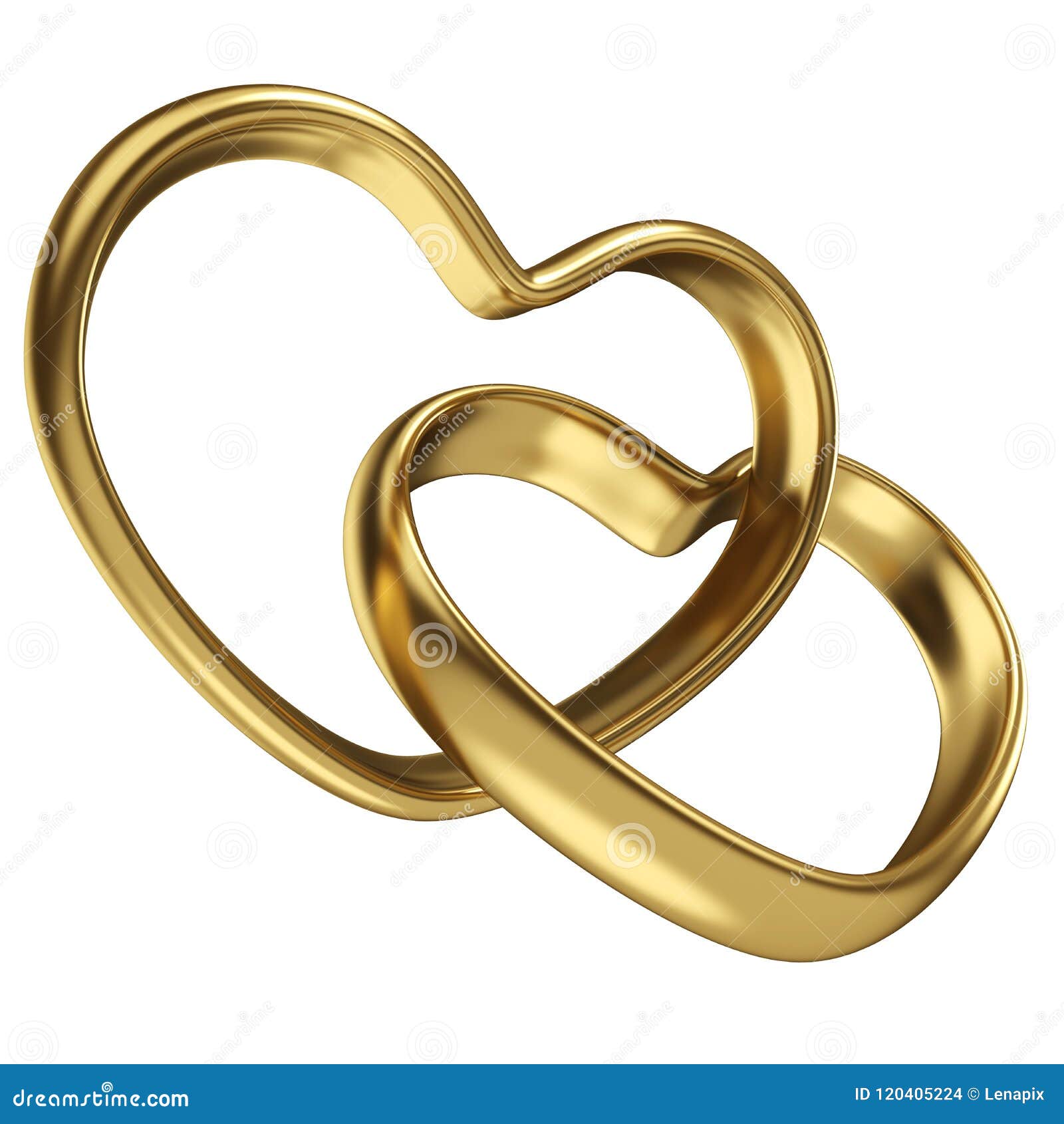 Pares De Alianças De Casamento Ligadas Do Ouro Na Forma Do Coração