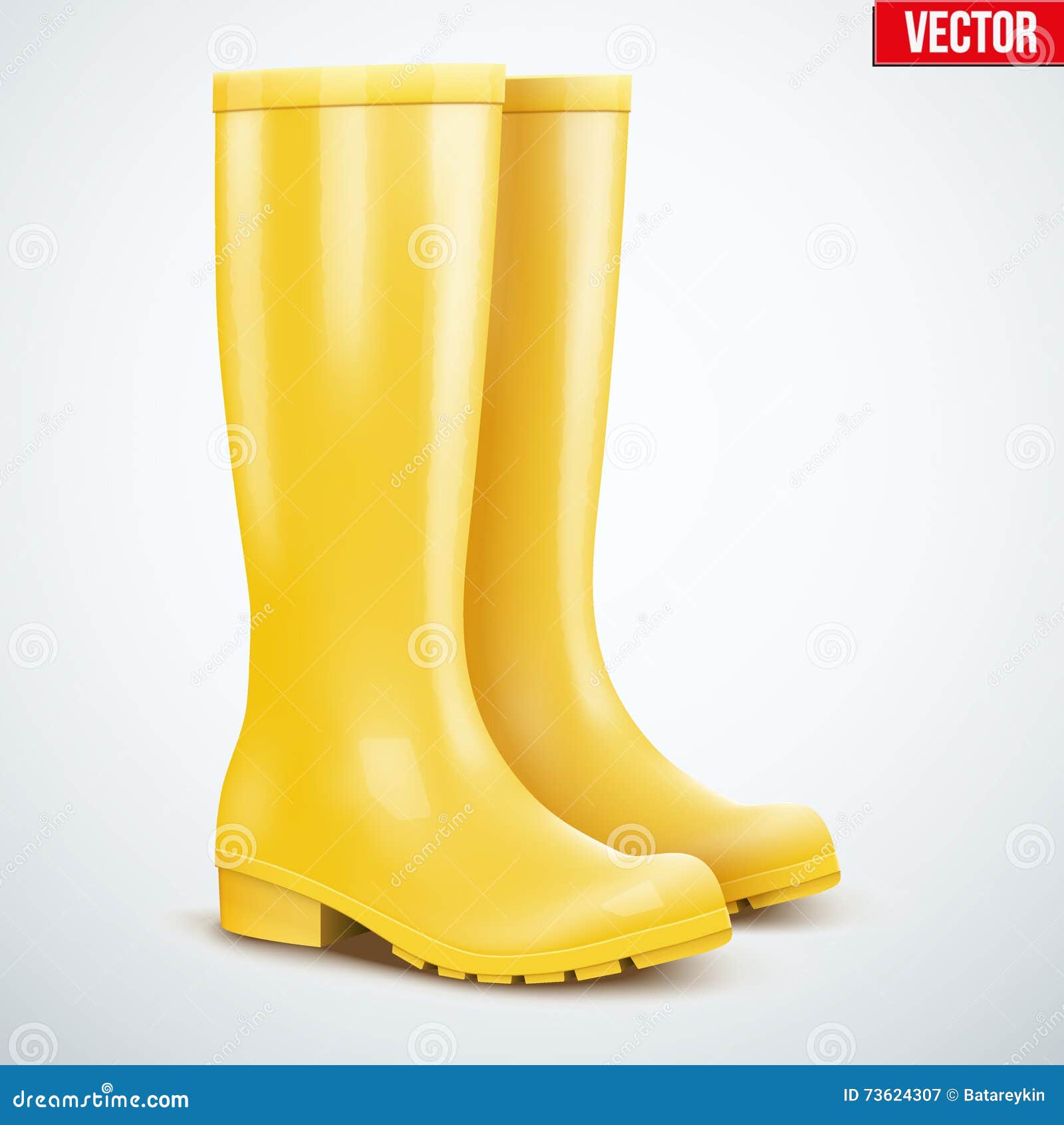 escanear calculadora Recoger hojas Pares De Botas De Lluvia Amarillas Ilustración del Vector - Ilustración de  color, espacio: 73624307