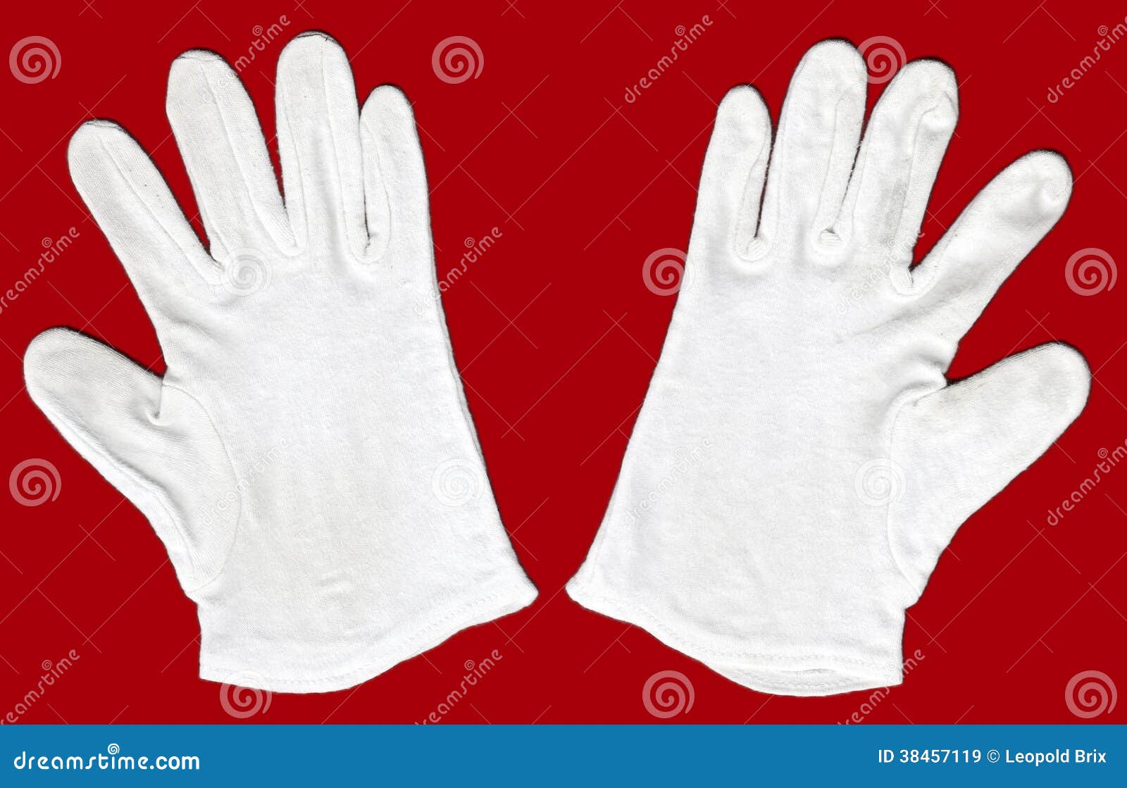 Guantes blancos de algodón