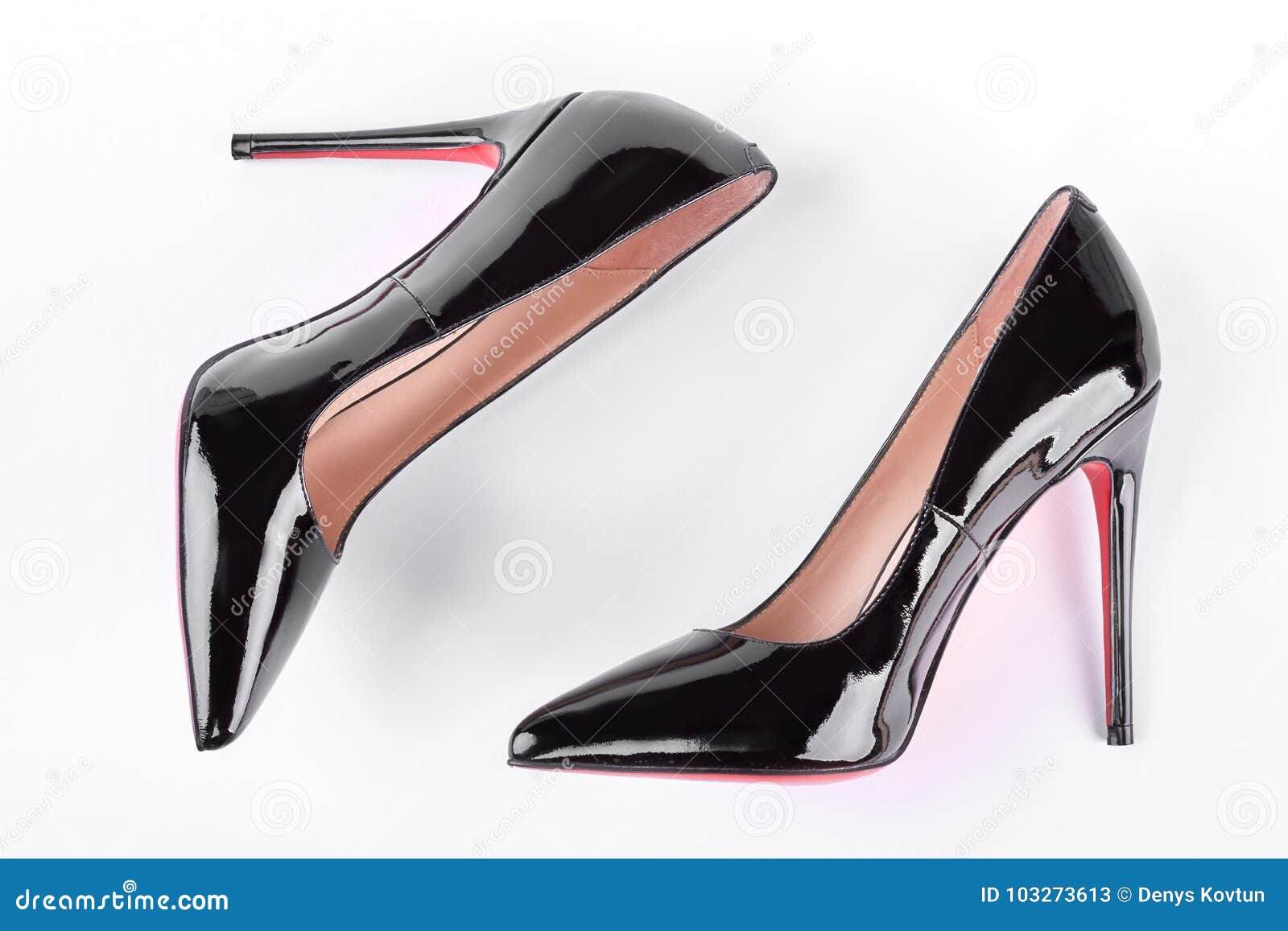 Pares Zapatos De Tacón Alto Elegantes Negros de archivo - Imagen de zapato, aislado: 103273613