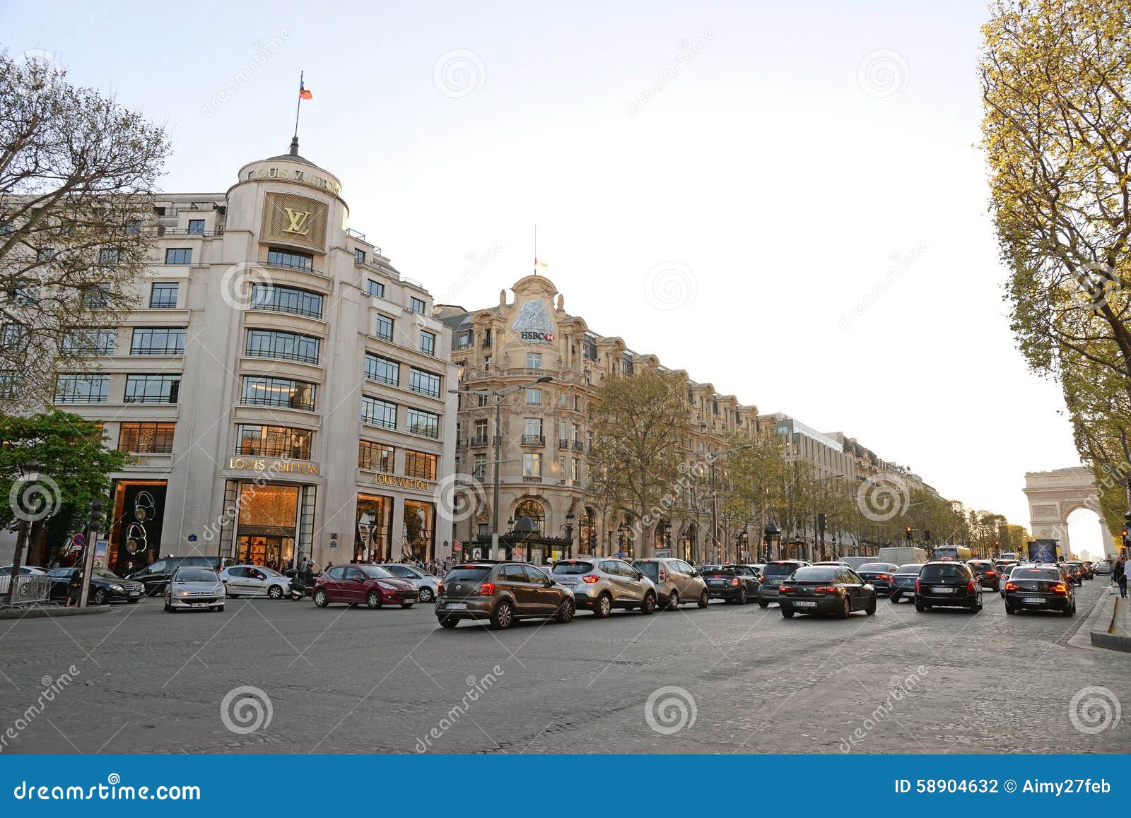 PARIS-APR 15: Customers Are On Queue To Enter Louis Vuitton Shop At Champs Elysees On April 15 ...