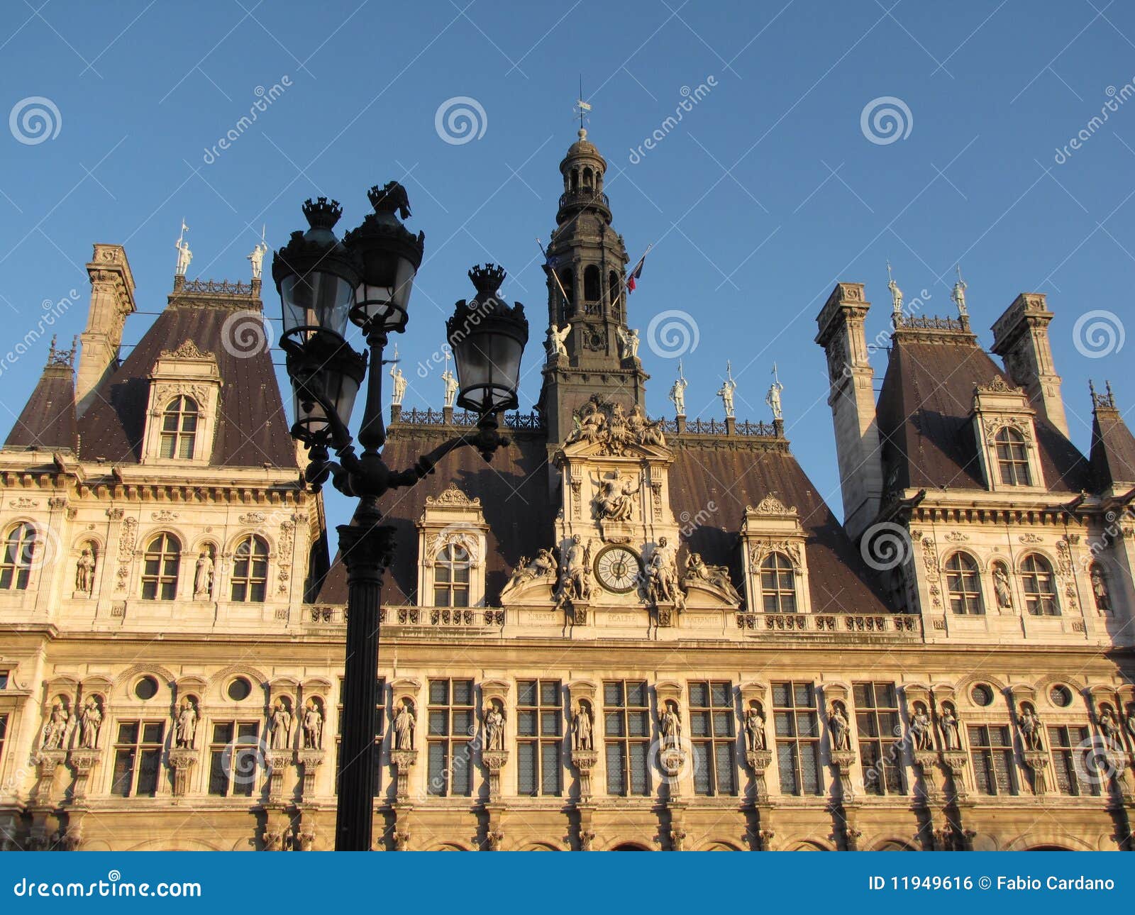 Paris city hall stock photo. Image of europe, urban, hall - 11949616