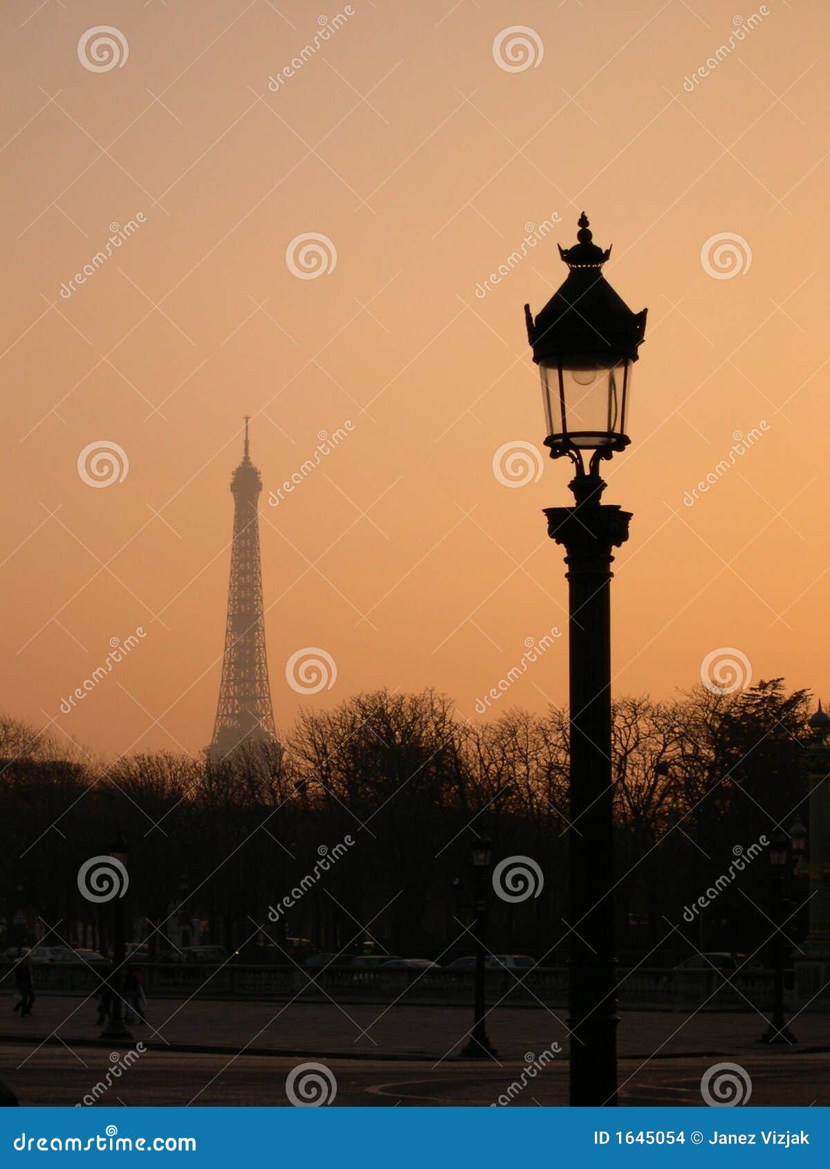 Paris in dawn stock photo. Image of city, tower, detail - 1645054