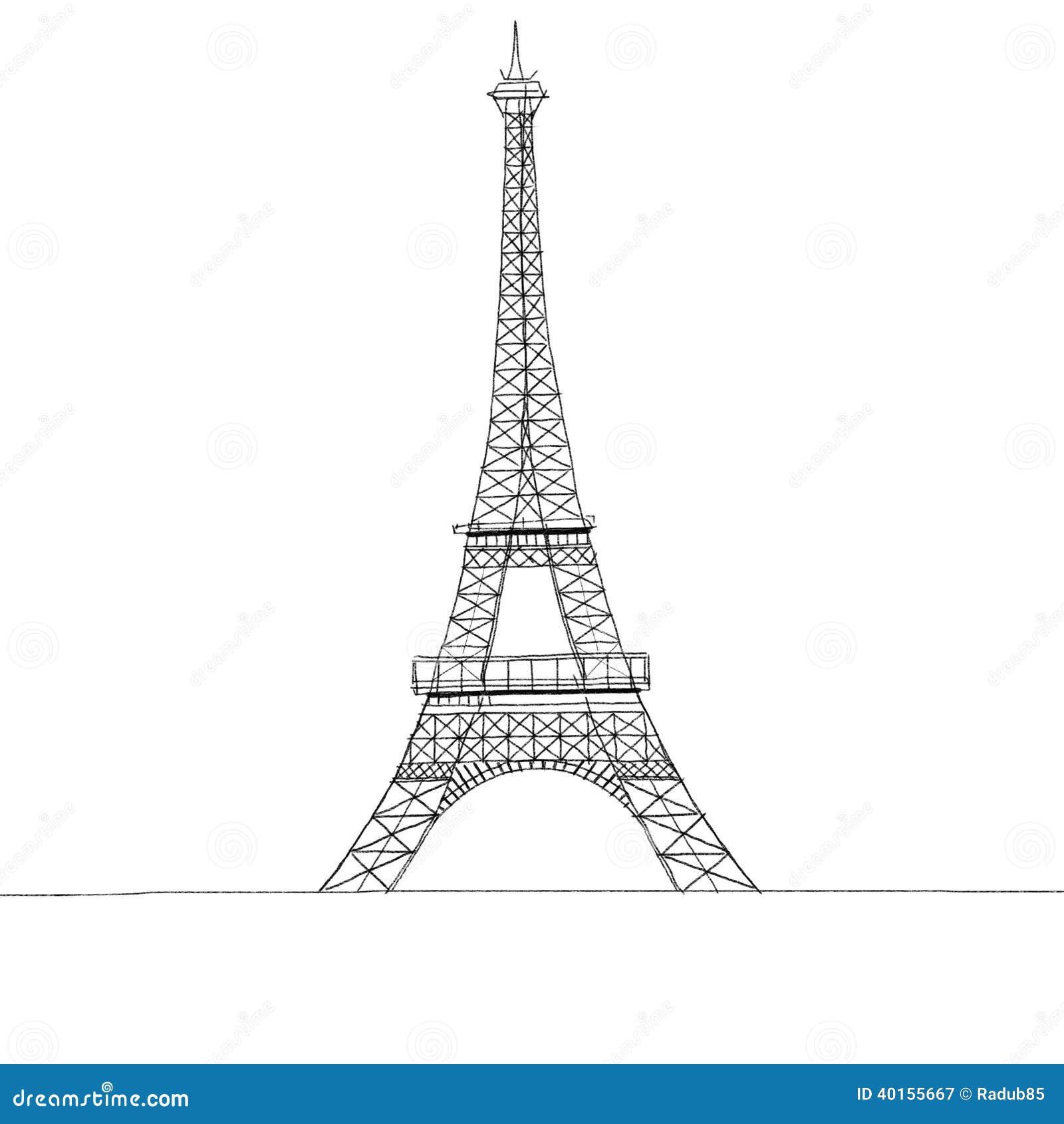 Paris Eiffeltorn stock illustrationer. Illustration av historiskt