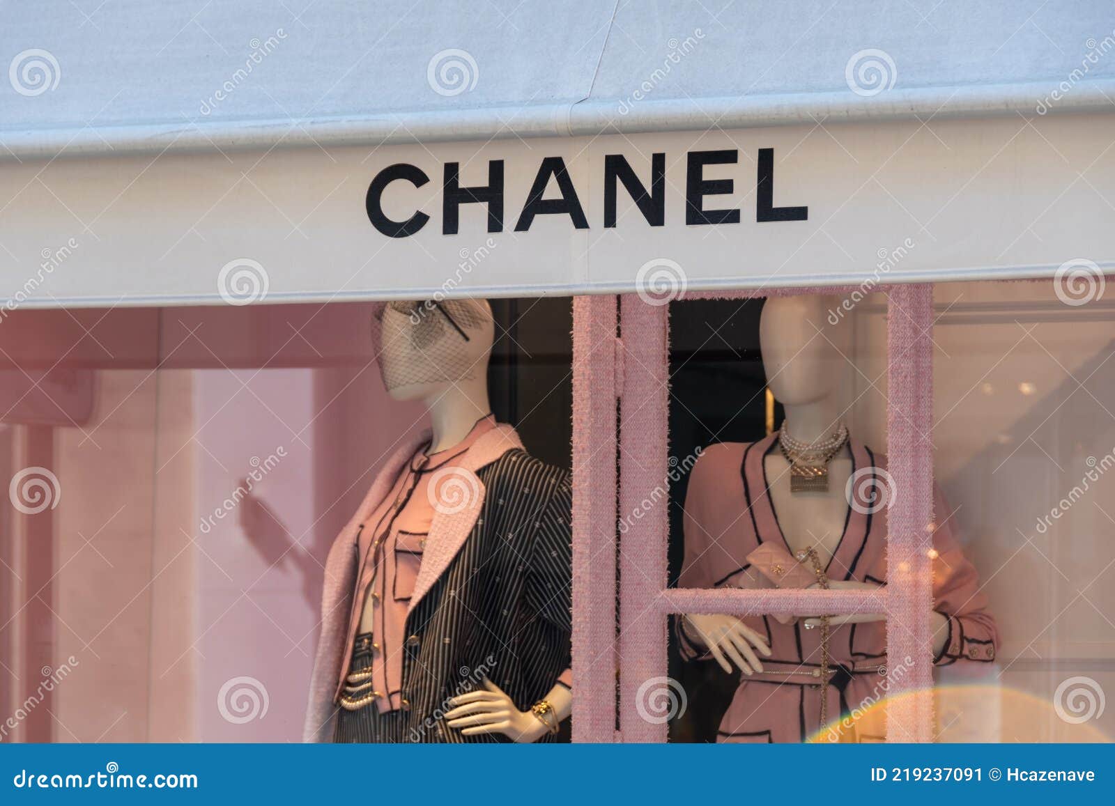 Exterior View of the Historic Chanel Store, Rue Cambon, Paris, France ...
