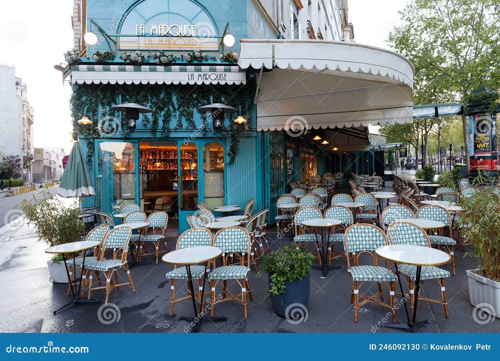 The Traditional French Restaurant La Marquise is Located on Montparnasse  Boulevard, in the 15th District of Paris. Editorial Image - Image of  architecture, menu: 246092130