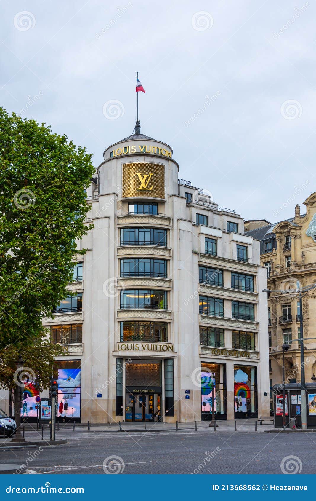 Lettering, Louis Vuitton headquarters, Paris, France, Europe