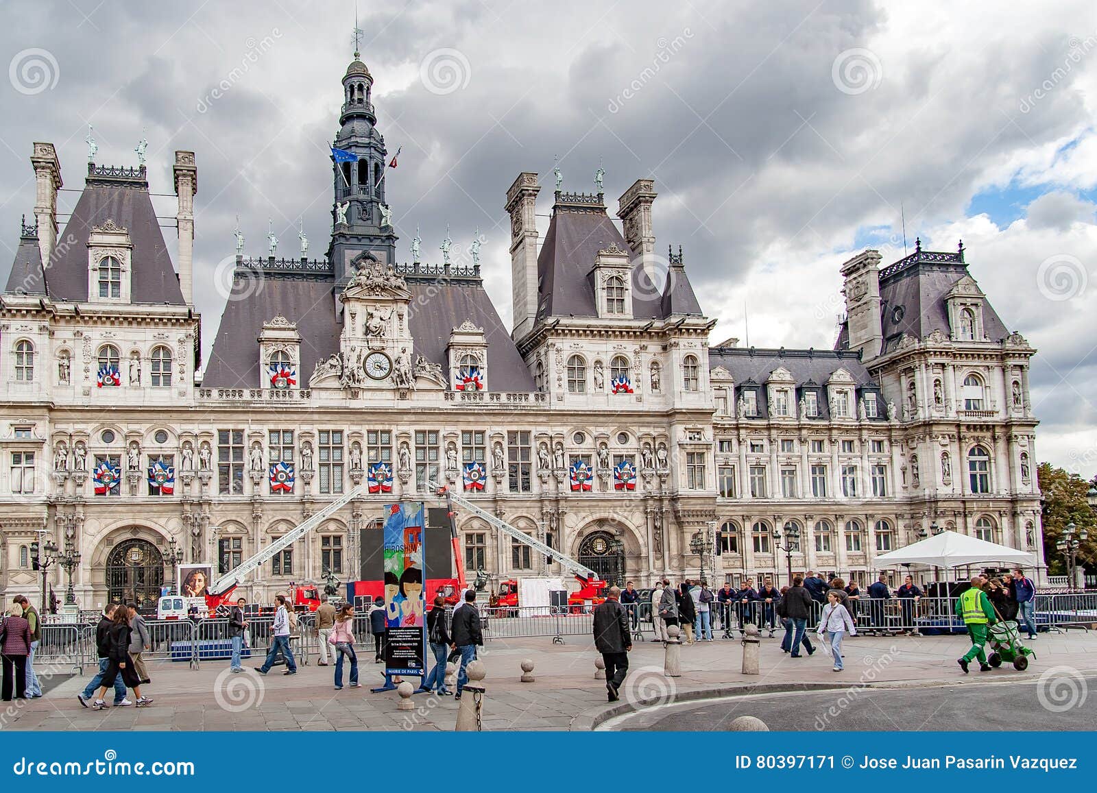 PARIS, FRANCE. Circa April 2016: Hotel De Ville or Paris City Hall ...