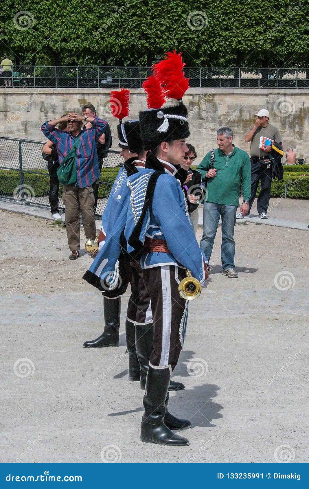 Costume Parade of the 19th Century French Military Forces in Tuileries ...