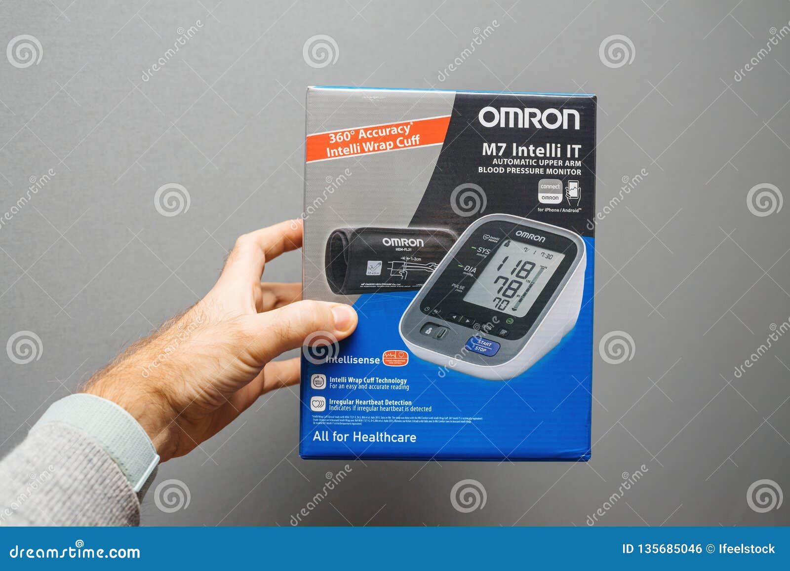 Omron M7 Intelli It Automatic Upper Arm Unboxing Blood Pressure Monitor Editorial Photo Image Of Packaging Casual 135685046