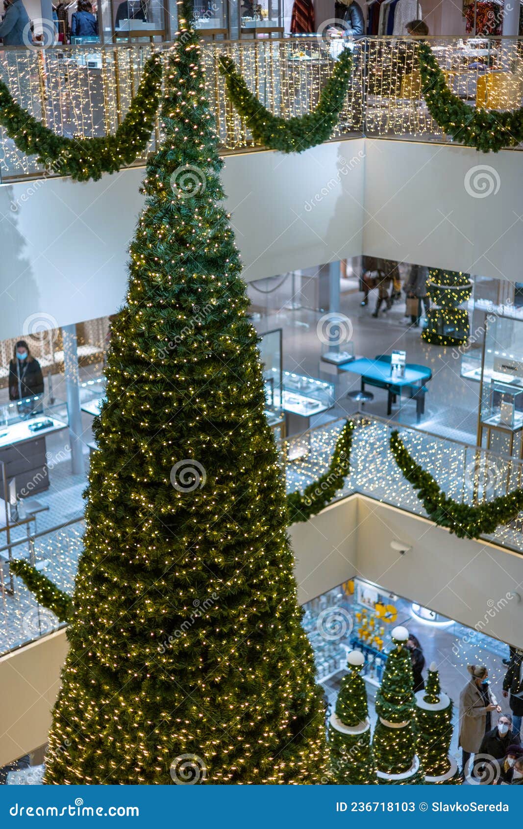 Paris, France - DEC 04, 2021: a People are Shopping in the Luxury ...