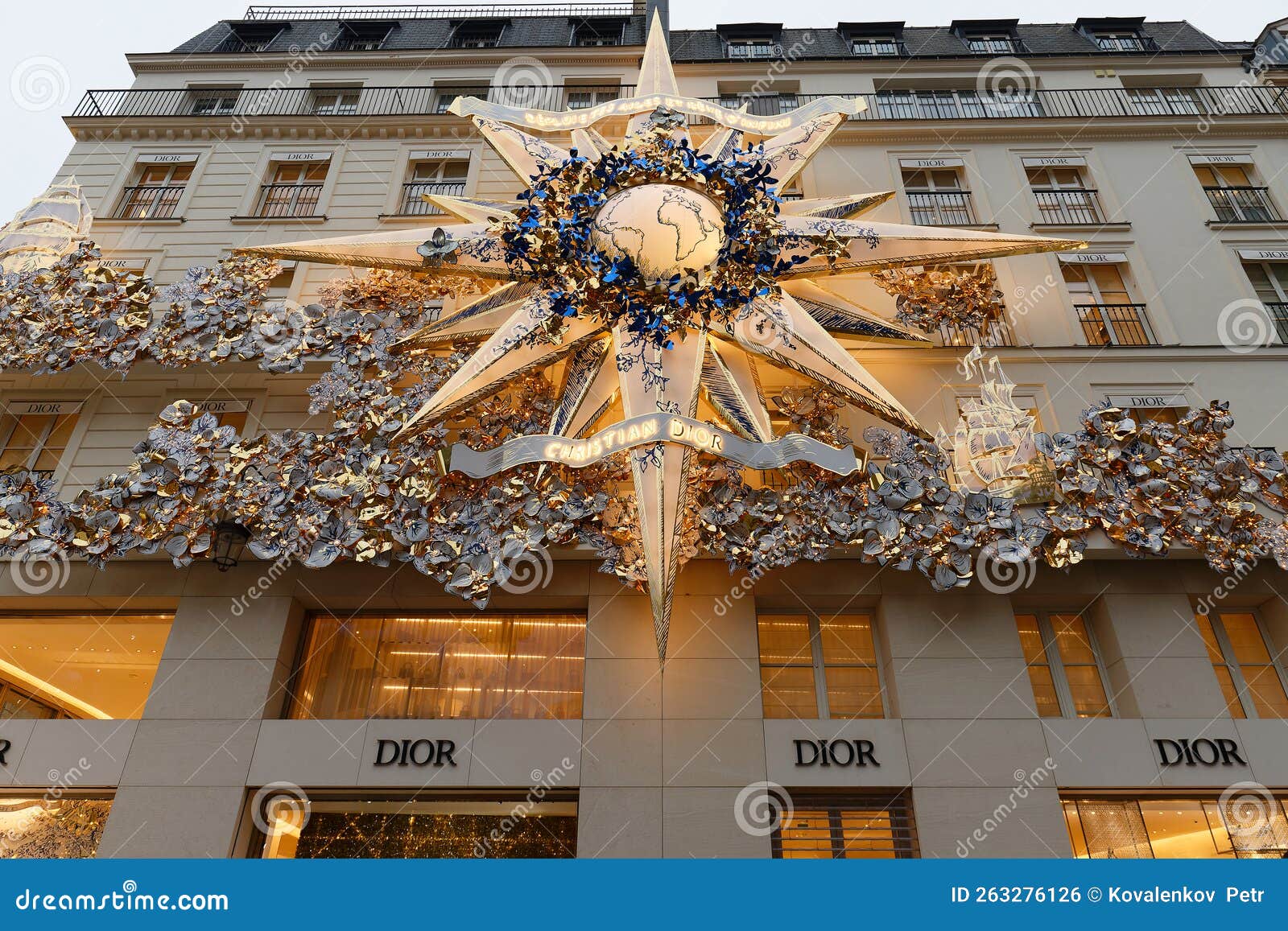Paris, France - 12 04 2021: View of Facade of Christian Dior Paris ...