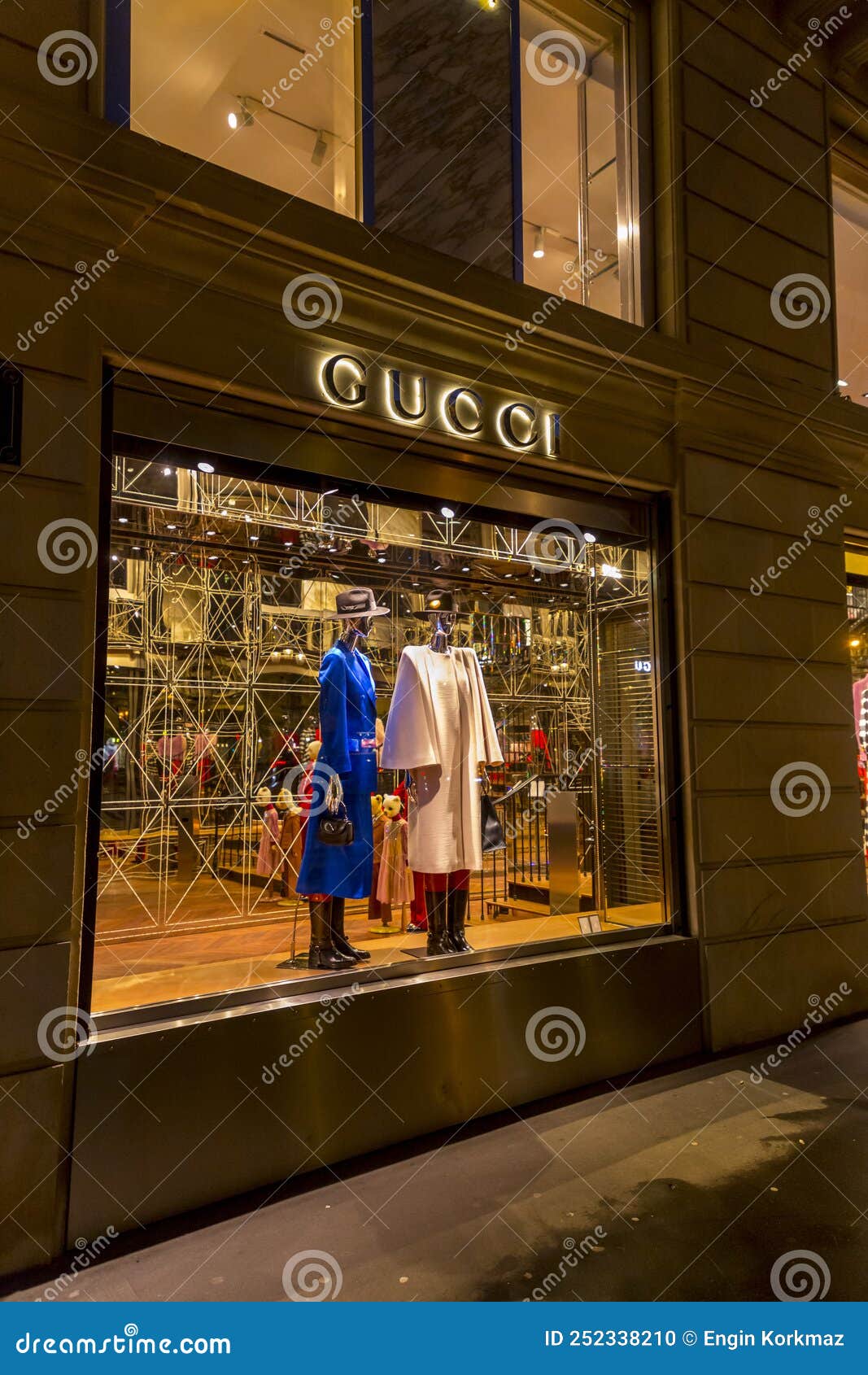 Signboard and Facade of the Gucci Paris Store, France Editorial Image ...
